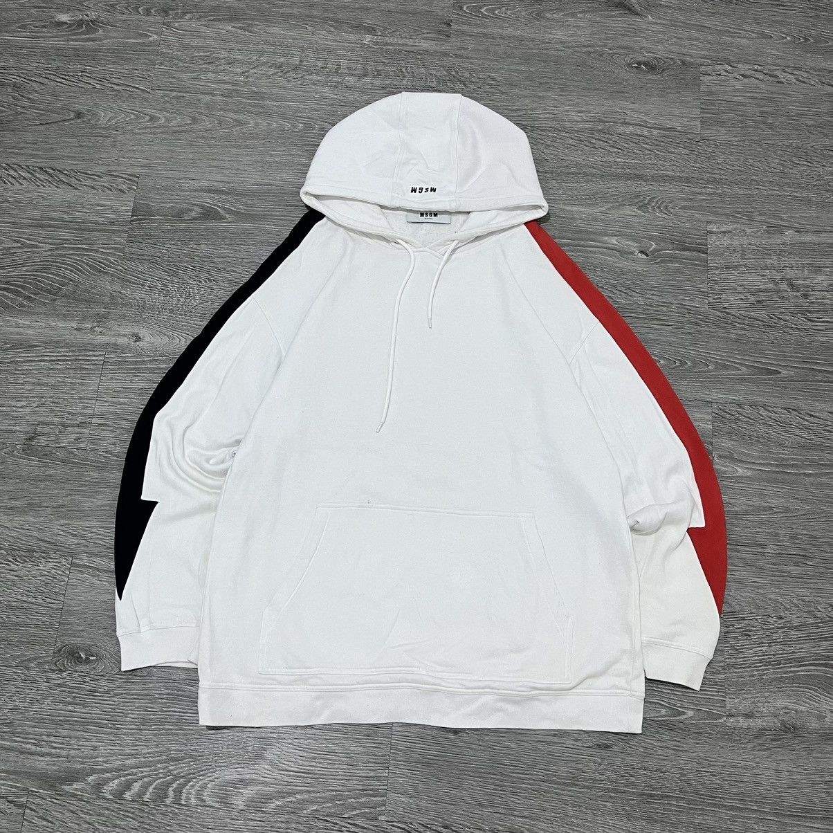 Designer MSGM Arrow Down The Side Hoodie Size US XL / EU 56 / 4 - 2 Thumbnail