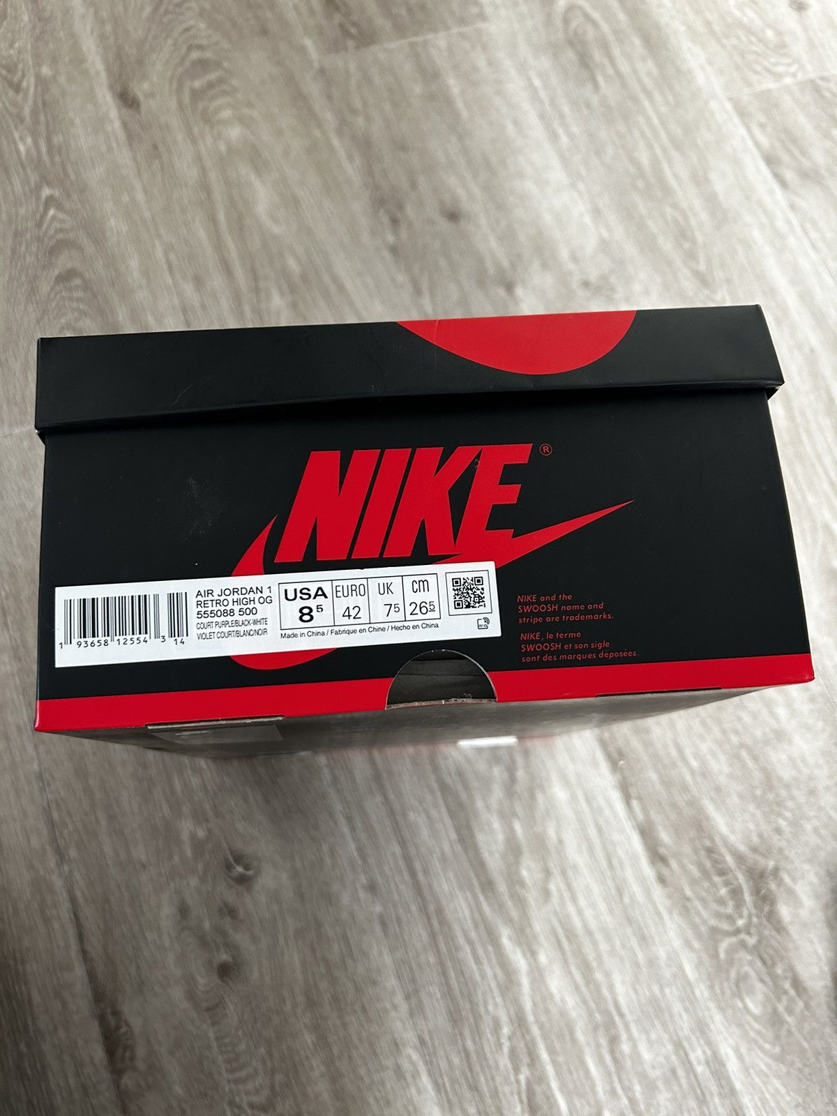Jordan Brand × Nike Air Jordan 1 Retro High OG Court Purple Size US 8.5 / EU 41-42 - 14 Thumbnail