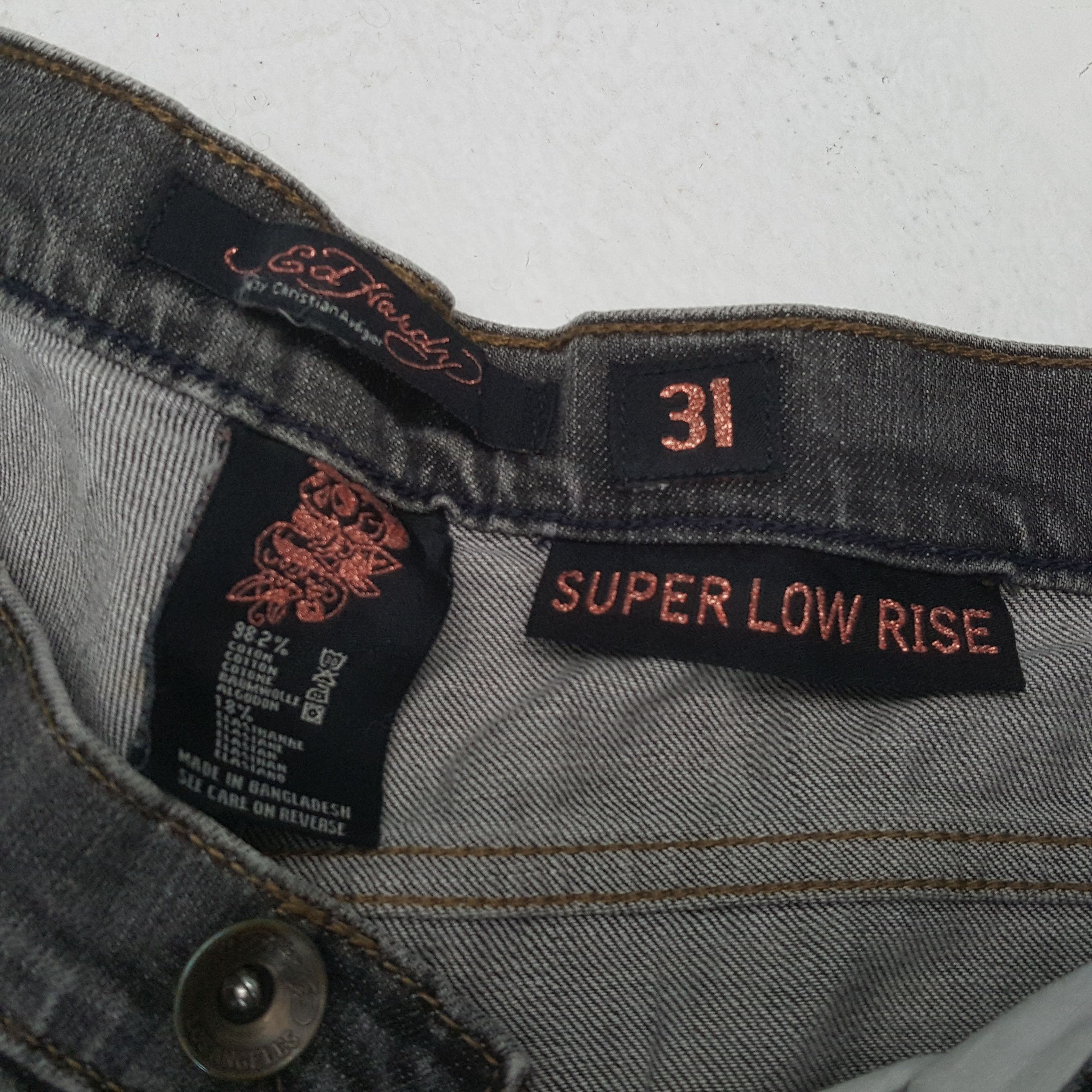 Christian Audigier × Ed Hardy × Vintage Vintage ED HARDEY Christian Audigier Designer Jeans C280N22 Size 34" / US 12 / IT 48 - 8 Thumbnail