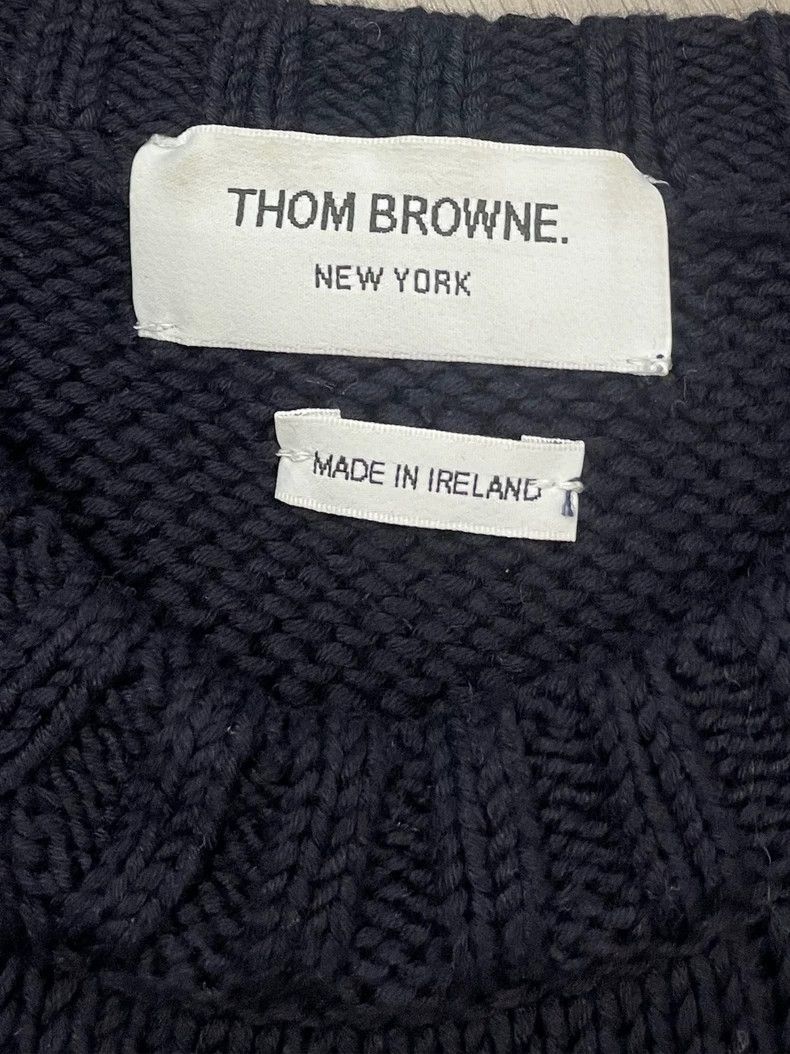 Thom Browne Thom browne Dark blue four-striped anchor gold buckle knitt Size US M / EU 48-50 / 2 - 5 Thumbnail