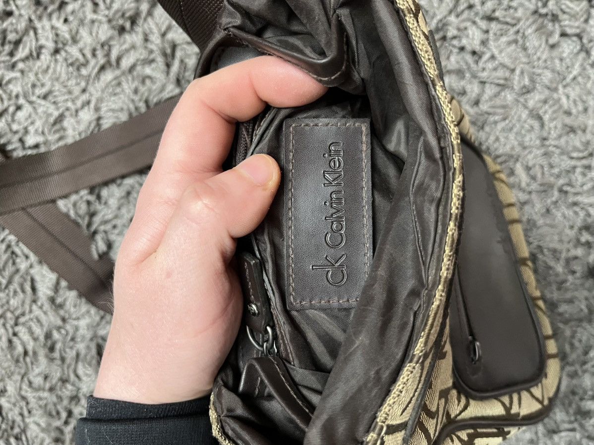 Calvin Klein Calvin Klein Monogram Logo Messenger Crossbody Bag Brown Size ONE SIZE - 7 Thumbnail