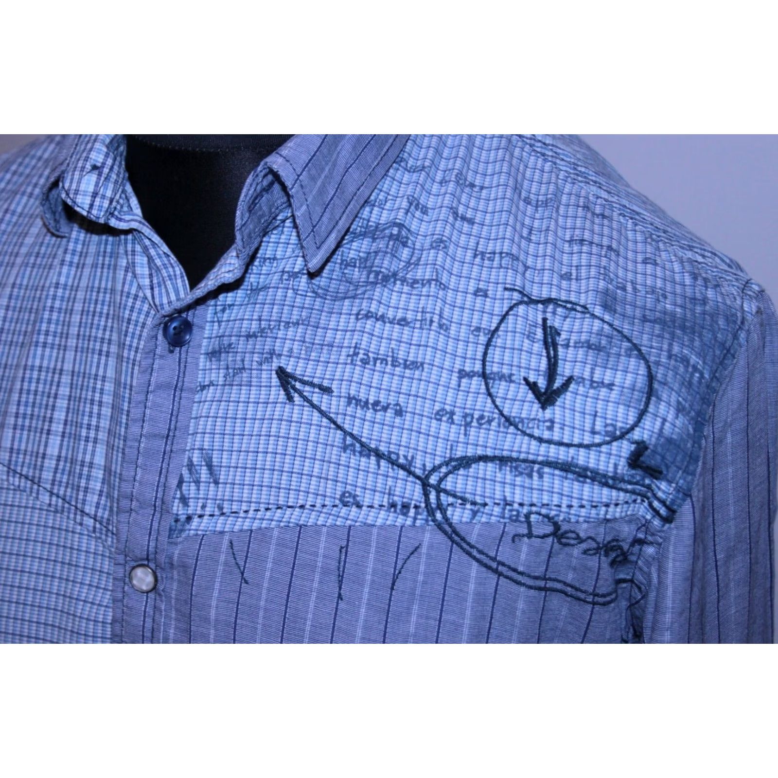 Desigual Desigual Blue Mens Shirt Regular Fit Size L Size US L / EU 52-54 / 3 - 2 Thumbnail