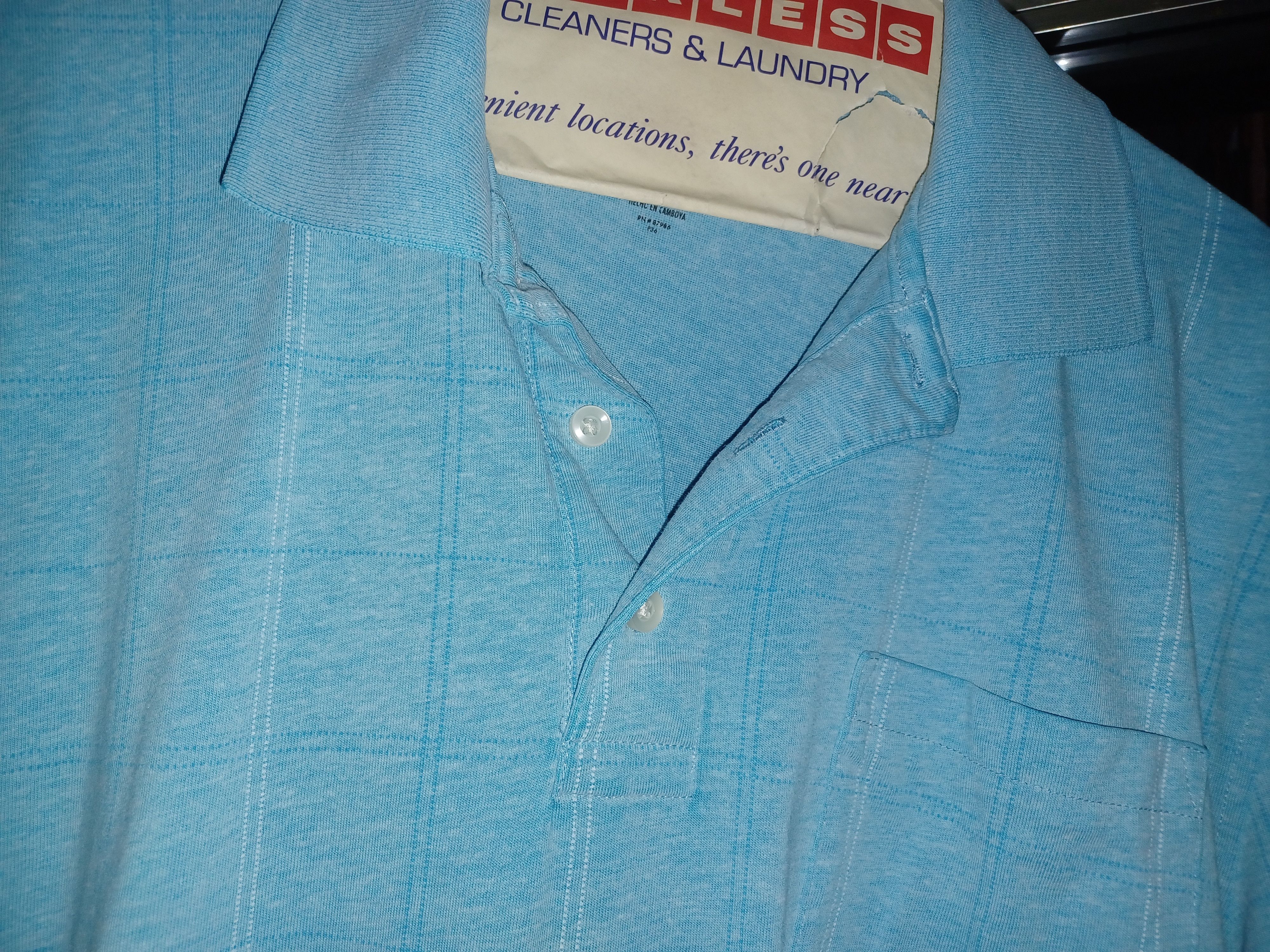 George George Men's Polo Shirt Large Light Teal Blue Size US L / EU 52-54 / 3 - 5 Thumbnail