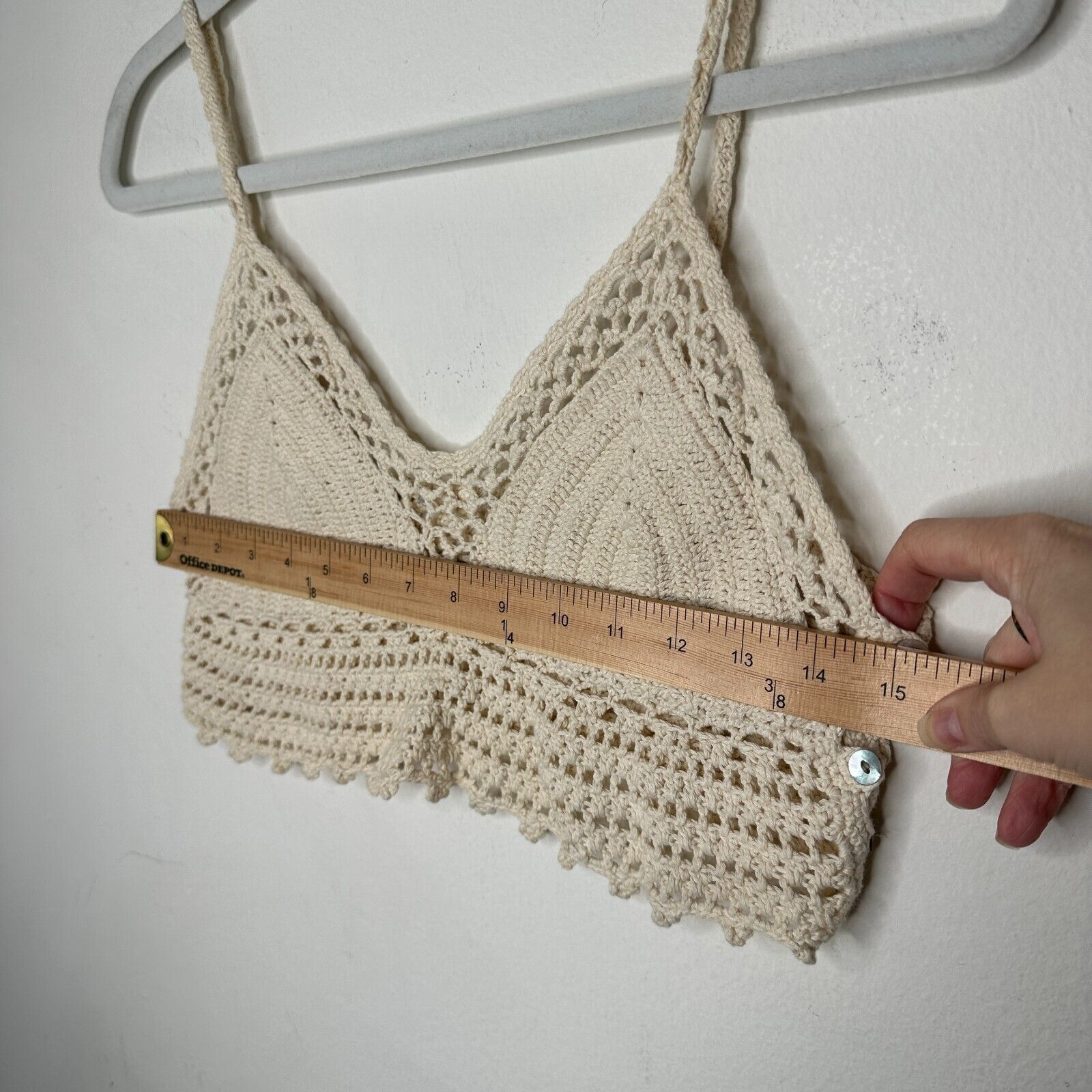 Urban Outfitters Urban Outfitters Tan Crochet Bralette Side Buttons Medium Size M / US 6-8 / IT 42-44 - 9 Thumbnail