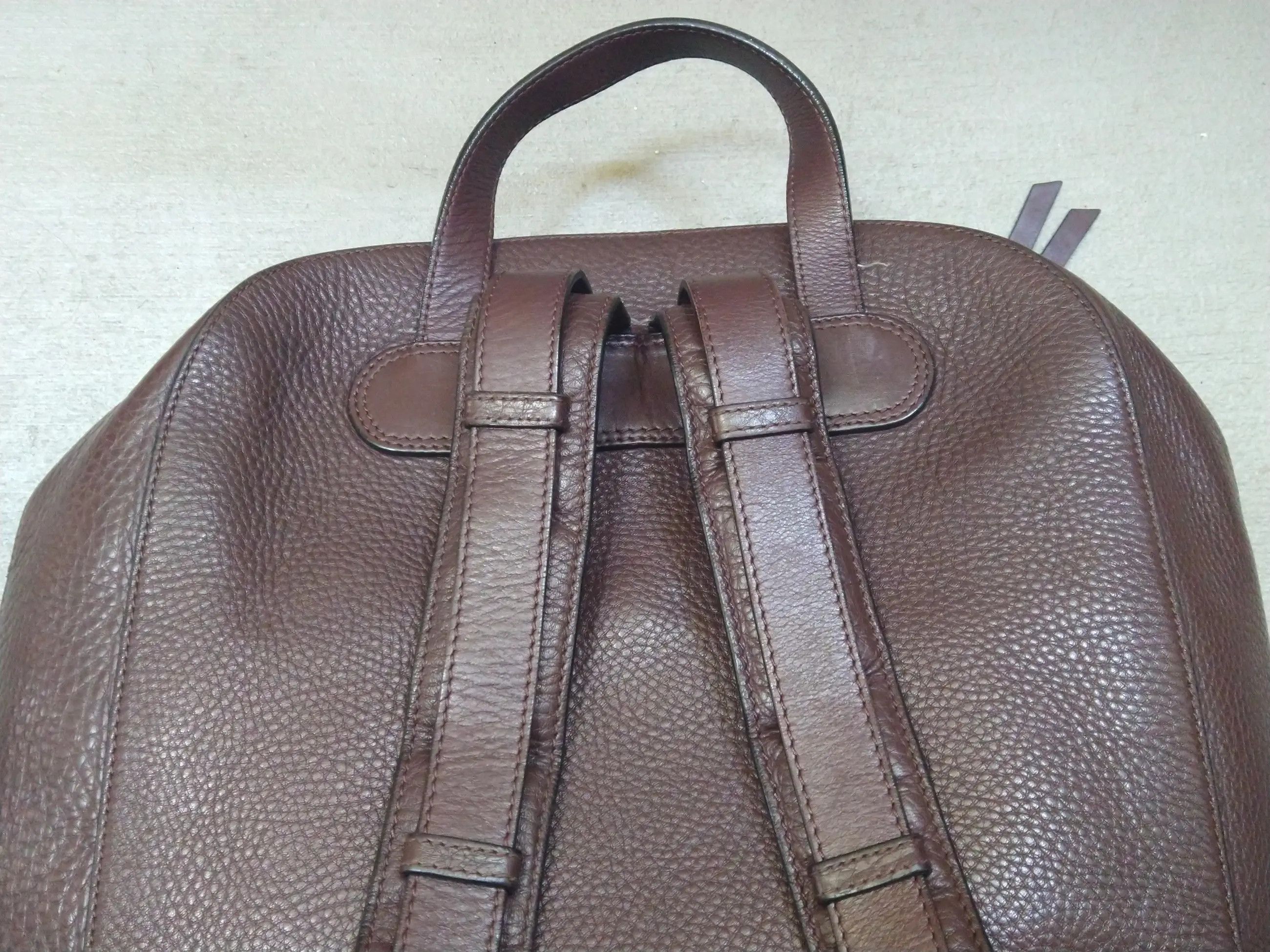 Christian Louboutin Christian Louboutin Aliosha Backpack Brown Pebbled Leather Size ONE SIZE - 13 Thumbnail