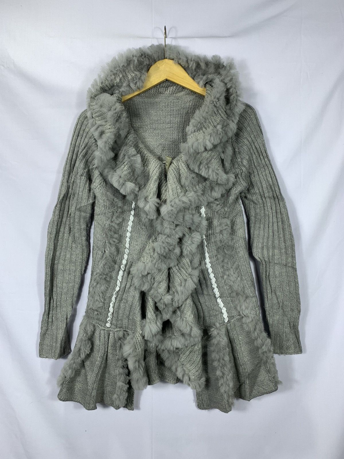 20471120 JAPANESE Knit Cardigan poem gothic punk LGB STYLE Size US M / EU 48-50 / 2 - 1 Thumbnail