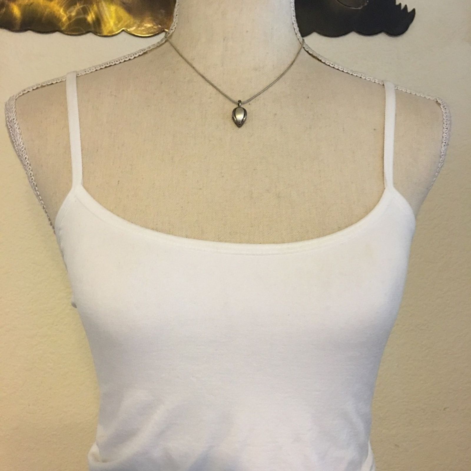 Jewelry Silver tone teardrop pendant on snake chain Size ONE SIZE - 3 Thumbnail