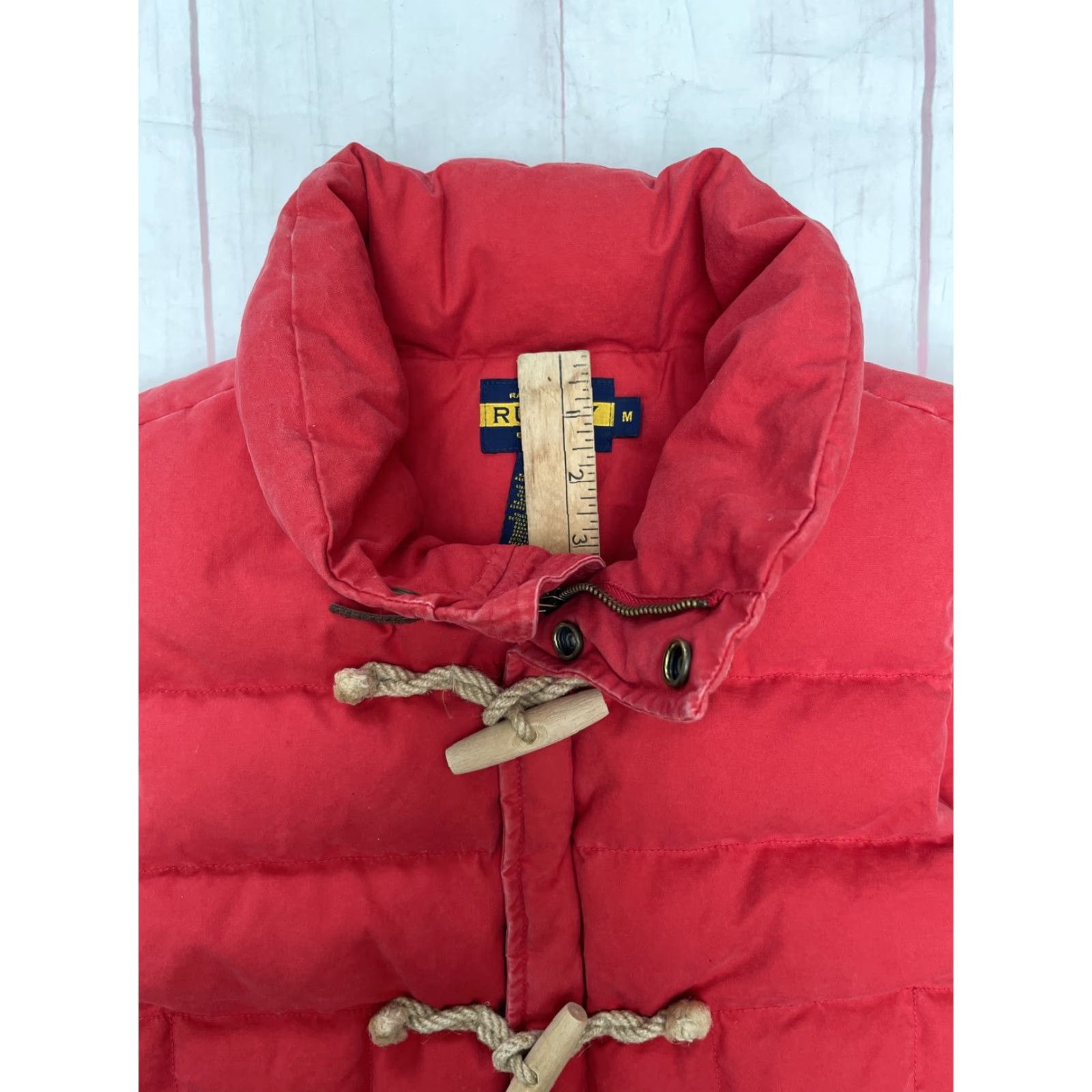 Ralph Lauren VINTAGE Ralph Lauren Quilted Toggle Down Vest Nautical Puffer Sailing Womens M Red Rugby Size M / US 6-8 / IT 42-44 - 4 Thumbnail