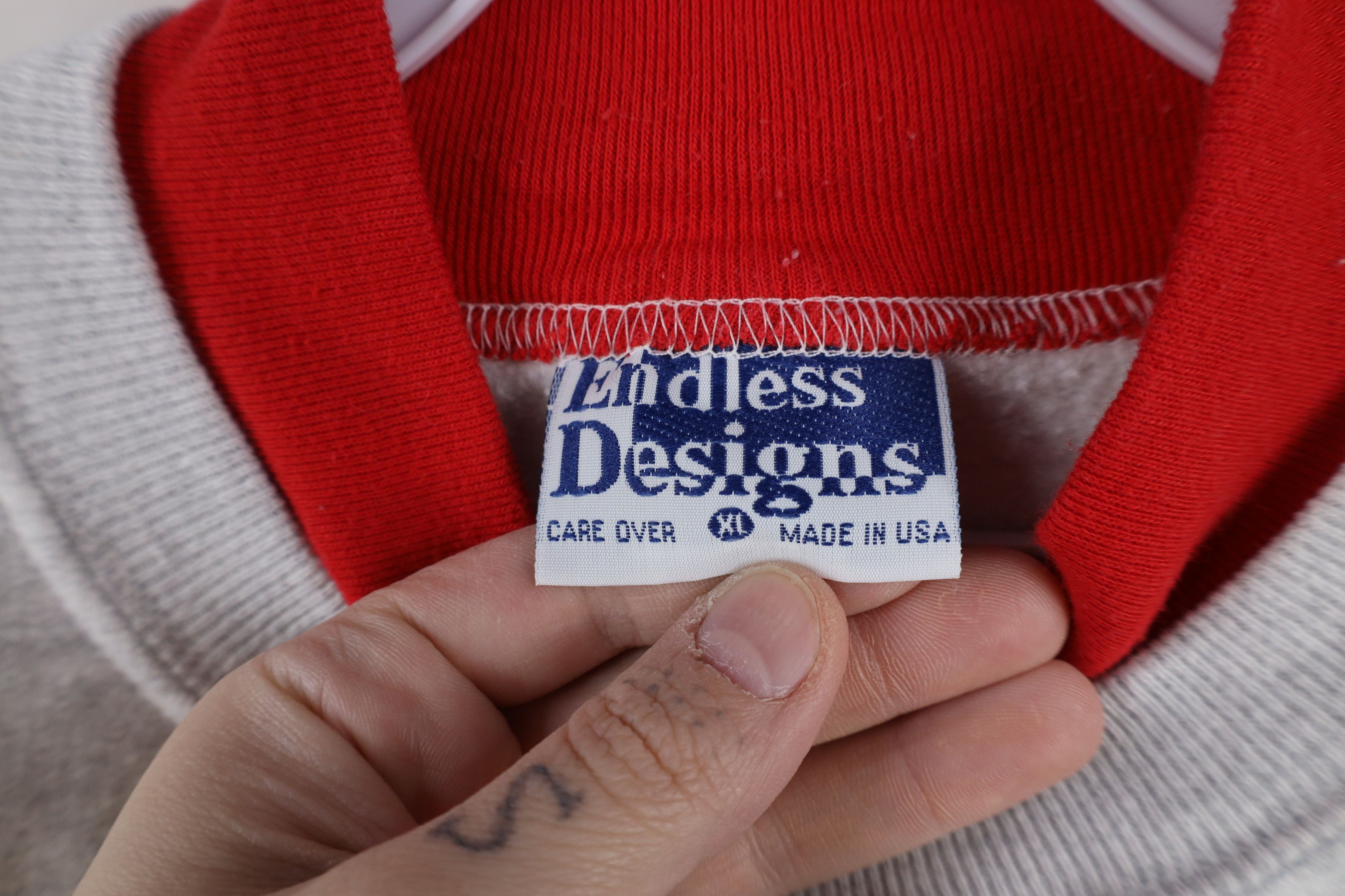 Vintage Vintage 90s Christmas Penguin Mock Neck Sweatshirt Gray USA Size XL / US 12-14 / IT 48-50 - 6 Thumbnail