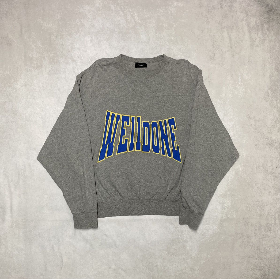 Vintage × WE11DONE Crazy Streetwear Y2K We11Done Spellout Sweatshirt S Size US S / EU 44-46 / 1 - 1 Thumbnail
