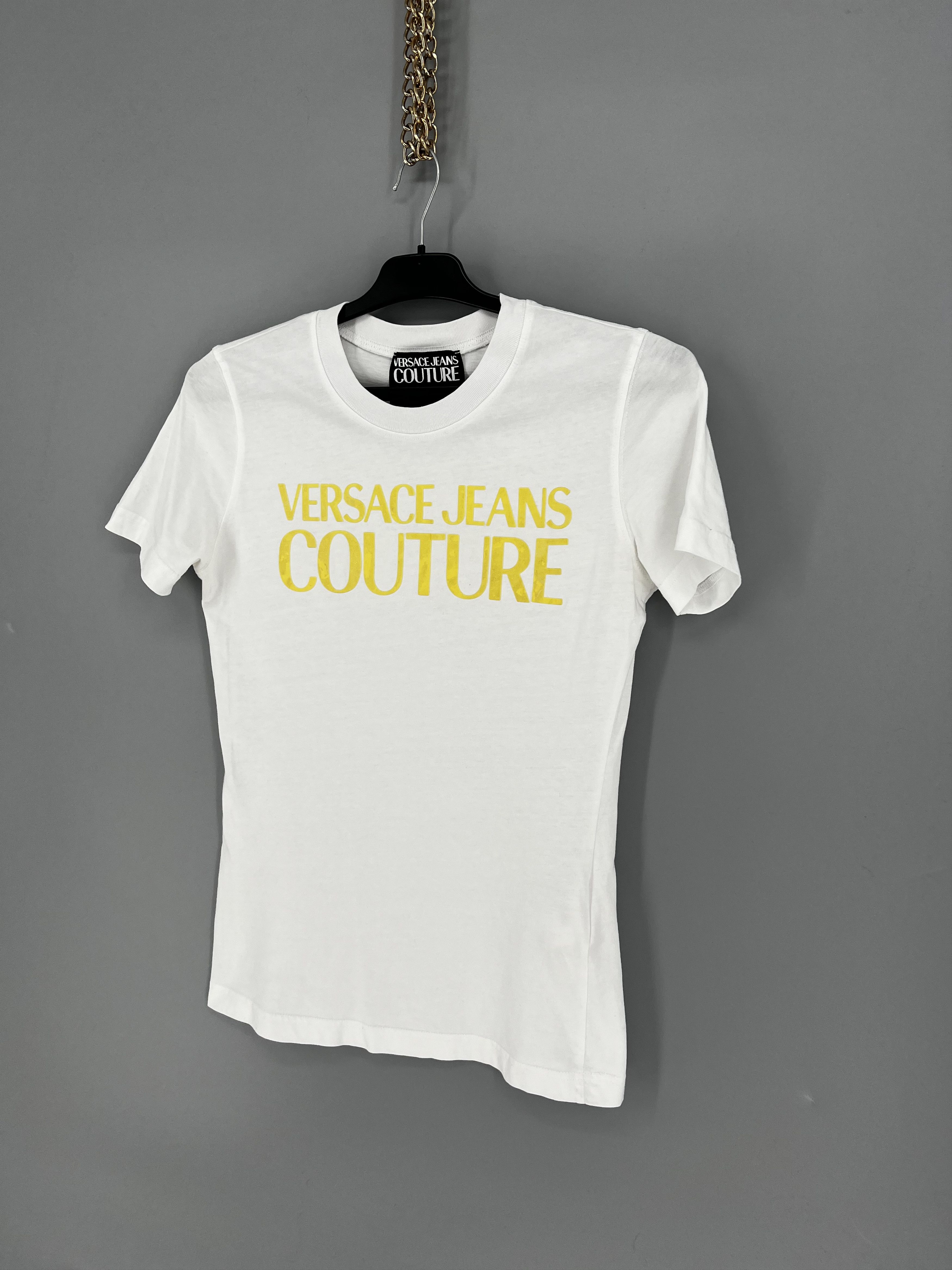 Versace VERSACE JEANS COUTURE GOLD LOGO T SHIRT-WHITE Size M / US 6-8 / IT 42-44 - 3 Thumbnail