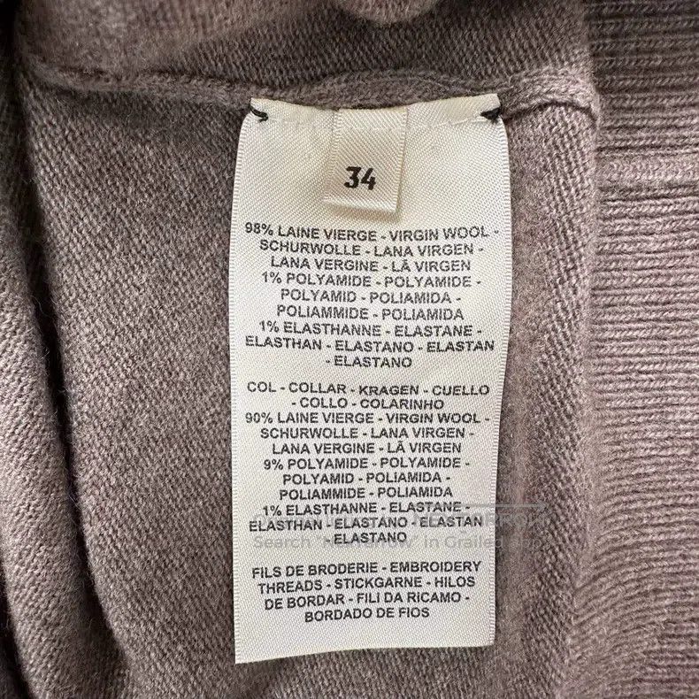 Hermes Hermes brown embroidery chain long sleeve knitted top Size XXS / US 00 / IT 34 - 4 Thumbnail