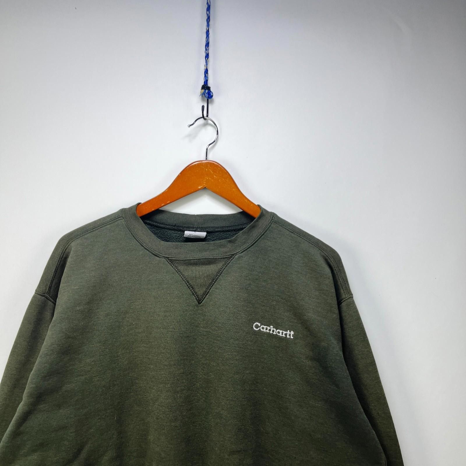 Carhartt Vintage 90s Carhartt Sun Faded Sweatshirt Large Olive Size US L / EU 52-54 / 3 - 2 Thumbnail