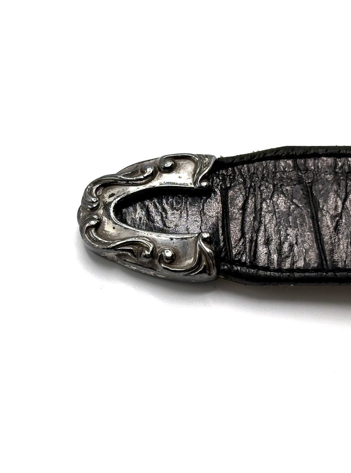 Brighton Brighton Leather Belt w/ Ornate Silver Hardware Size ONE SIZE - 9 Thumbnail