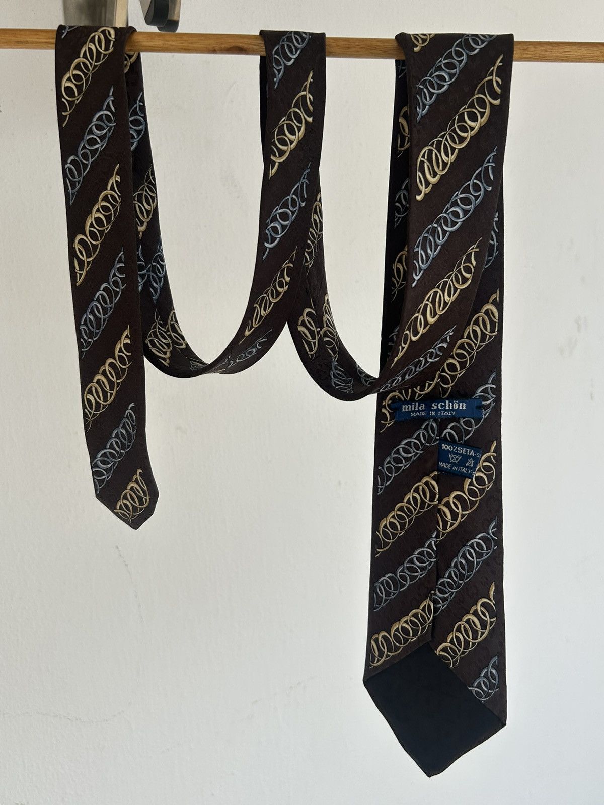 Mila Schon Mila Schon Vintage Tie Brown Size ONE SIZE - 2 Thumbnail