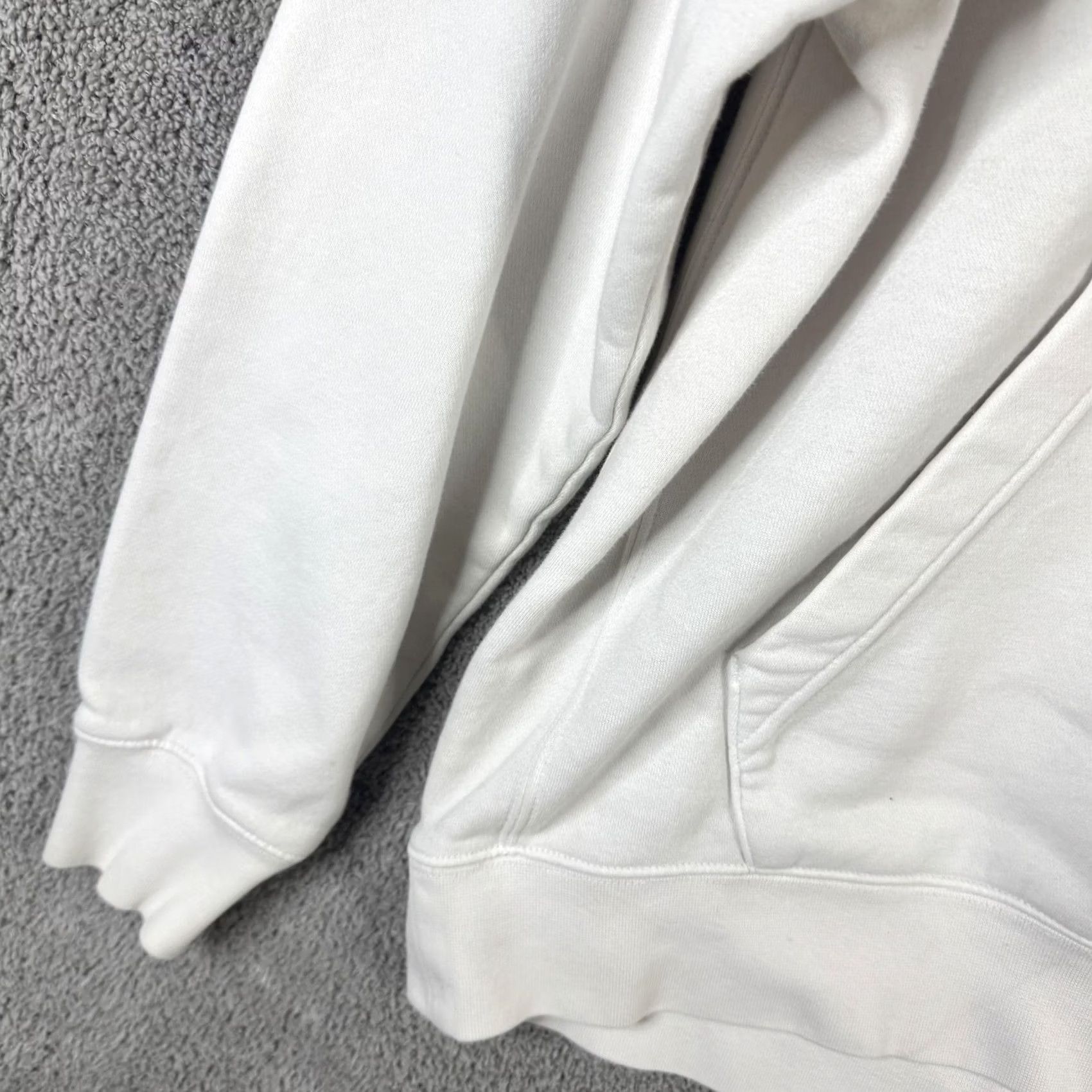 Nike Nike Hoodie Mens Large White Pullover Fleece Sweatshirt Swoosh Logo Embroidered Pockets Size US L / EU 52-54 / 3 - 2 Thumbnail