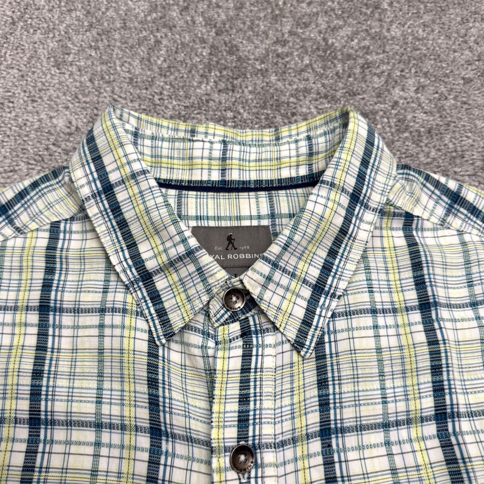 Royal Robbins Royal Robbins Button-Down Shirt Mens Large Green Blue Plaid Short Sleeve Casual Size US L / EU 52-54 / 3 - 4 Thumbnail