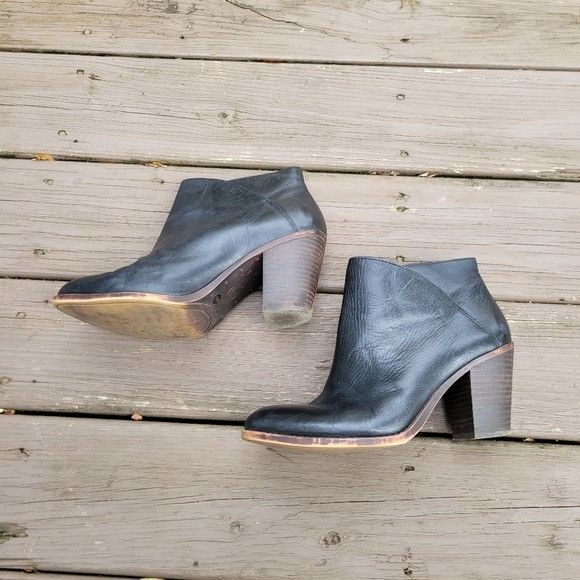 Lucky Brand Lucky Brand Eesa Block Heel Booties Women’s Black size 11M Size US 11 / IT 41 - 2 Thumbnail