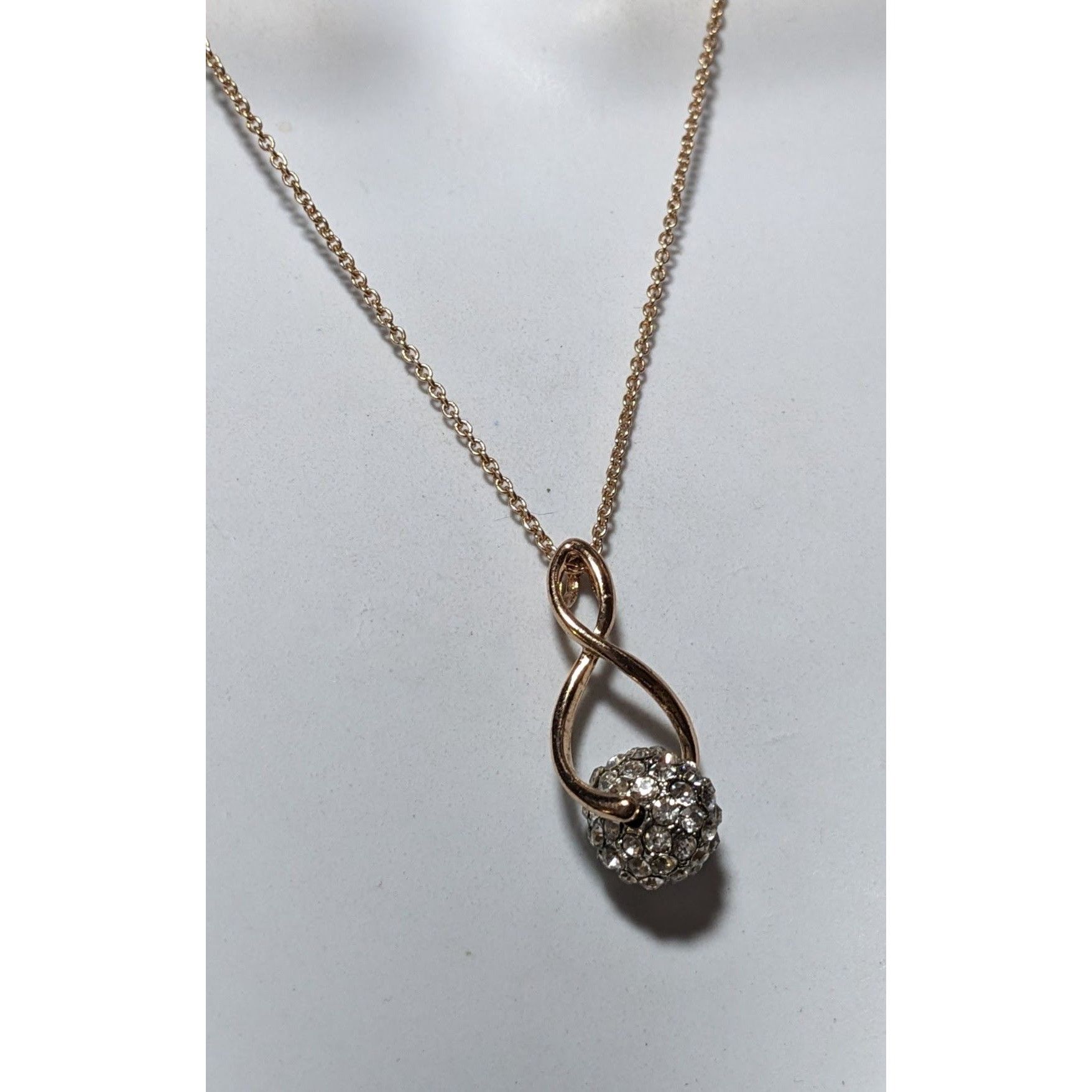 Other Gold Suspended Rhinestone Bead Pendant Necklace Size ONE SIZE - 8 Thumbnail