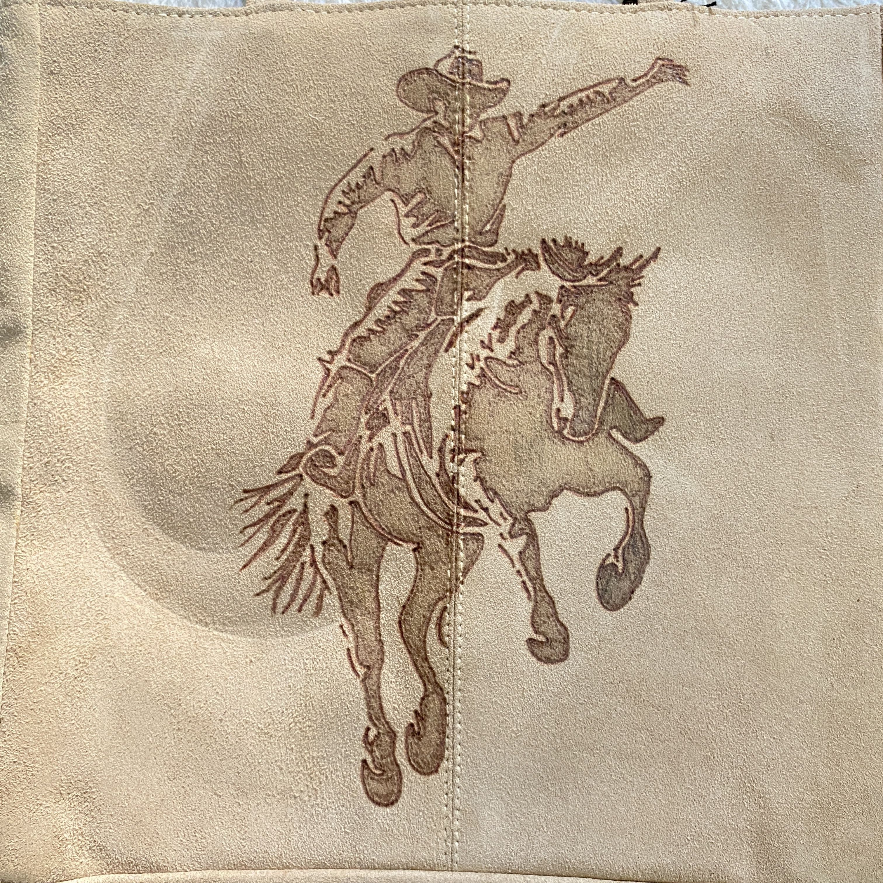 Other Hand-Burned Suede Tote Bag – One-of-One Custom Design Size ONE SIZE - 13 Thumbnail