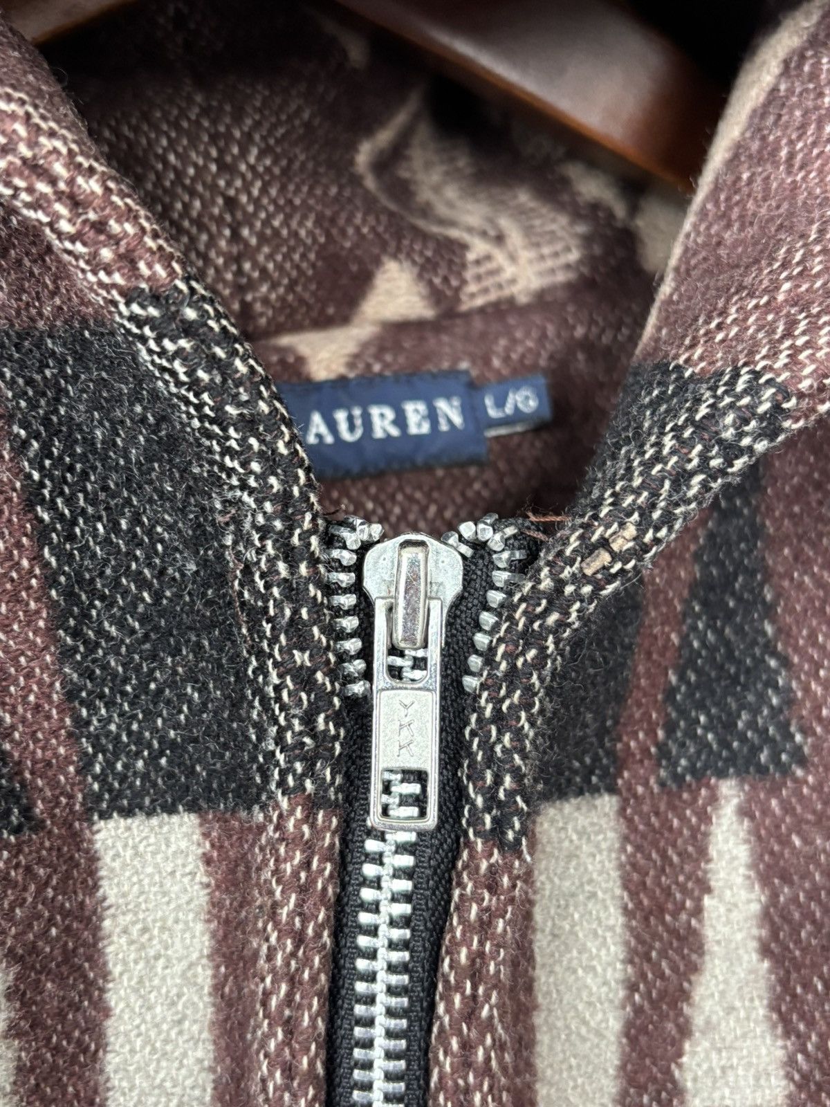 Ralph Lauren Vintage Ralph Lauren Aztec Wool Hooded Jacket Size US L / EU 52-54 / 3 - 11 Thumbnail