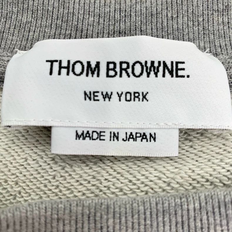 Thom Browne Thom Browne Classic four-bar gray round-neck cotton long-sl Size US XXS / EU 40 - 7 Thumbnail