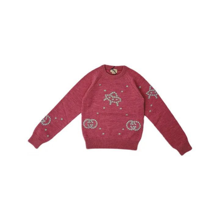 Gucci Gucci Gucci Kids Embroidered Cartoon Flower Sweater -2506 Size US M / EU 48-50 / 2 - 2 Thumbnail