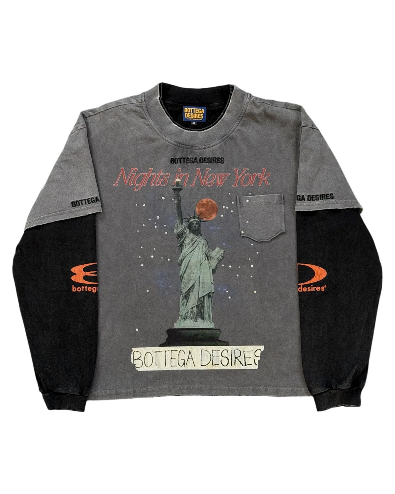 Bottega Desires Bottega Desires 'Night's In NY' Grey Layered LS Tee Size US S / EU 44-46 / 1 - 1 Preview