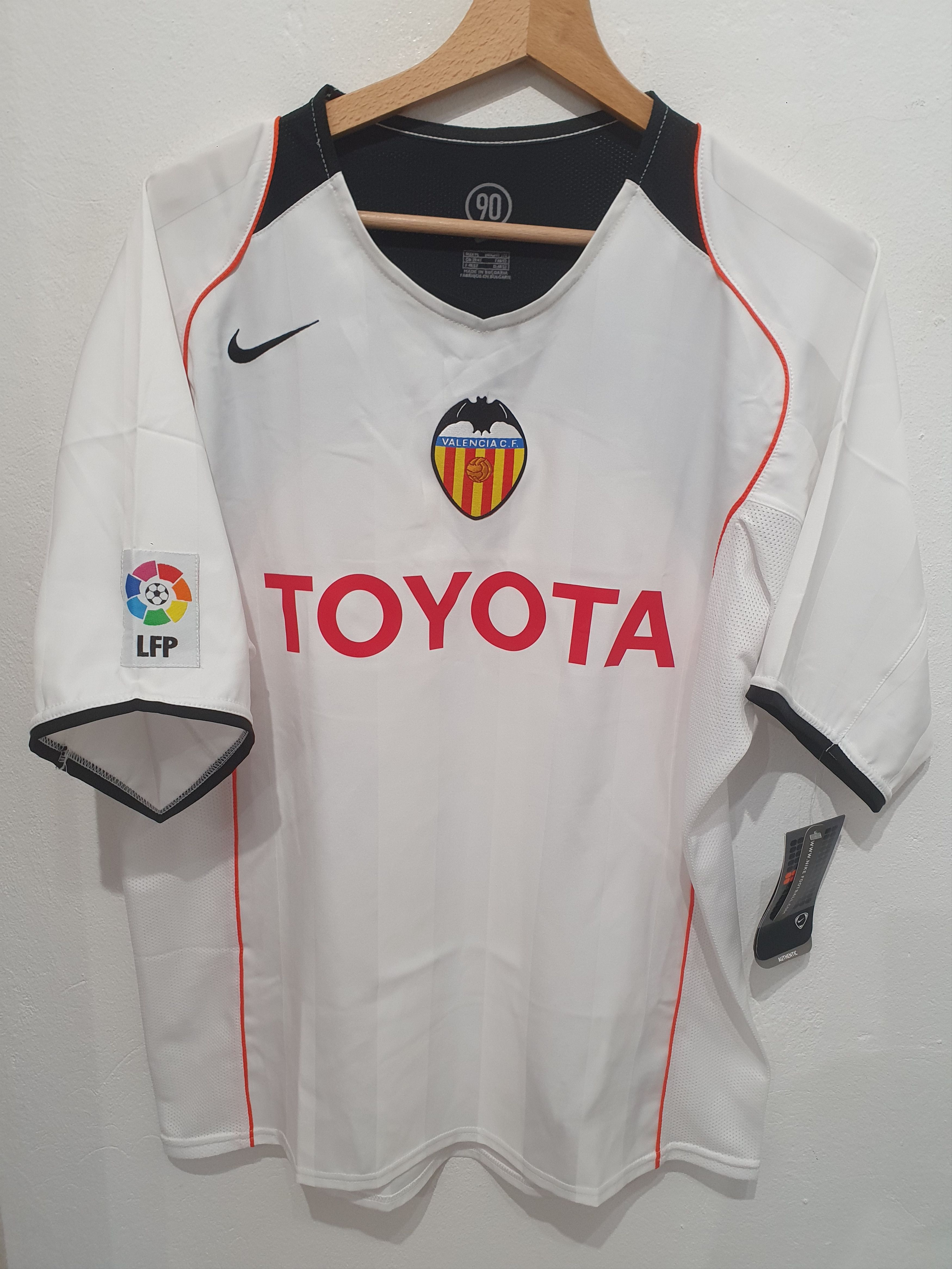NIKE VALENCIA CF 2004 2005 SIZE M NEW JERSEY SHIRT TOTAL90