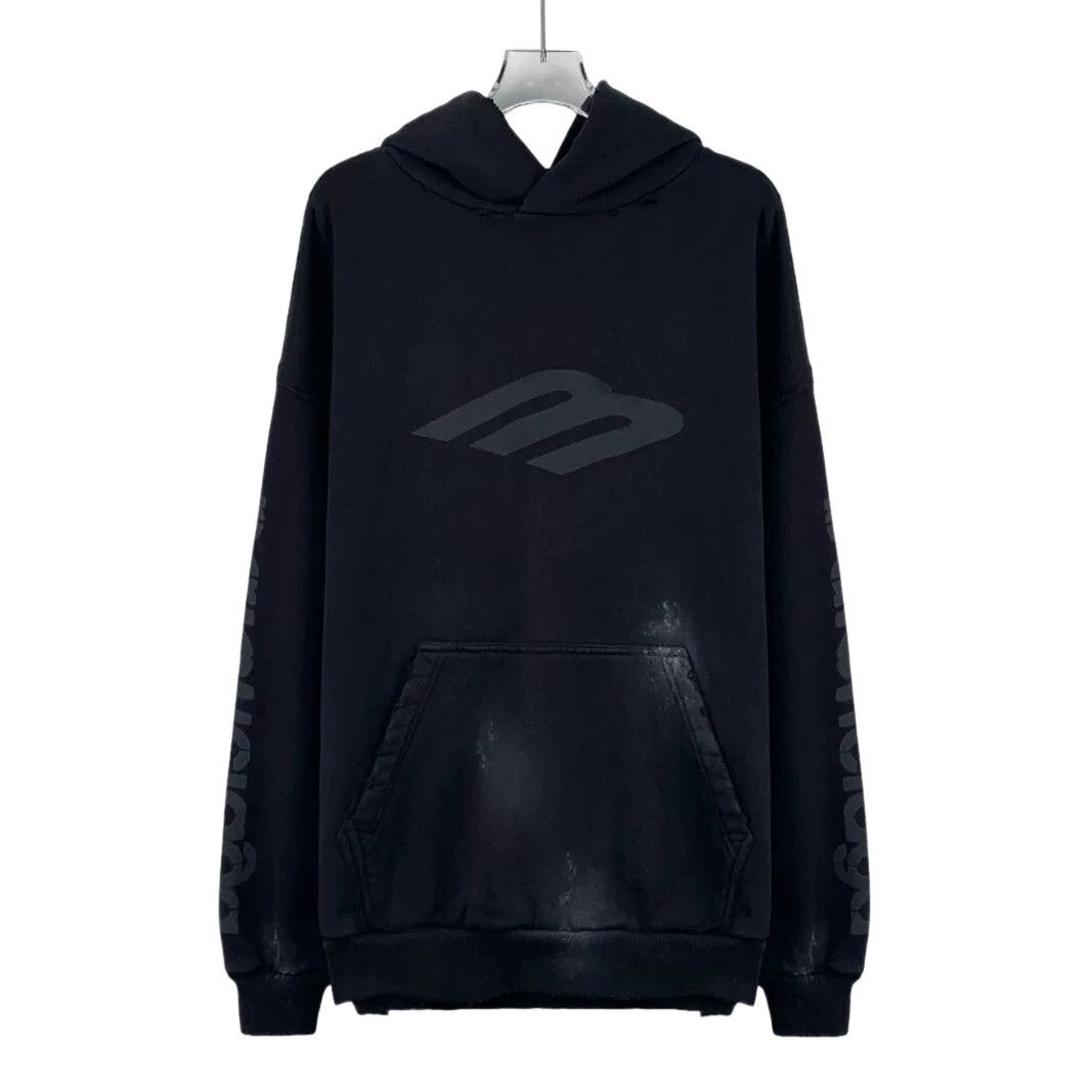 Balenciaga Balenciaga 3B Logo Faded Hoodie M Size US M / EU 48-50 / 2 - 1 Thumbnail