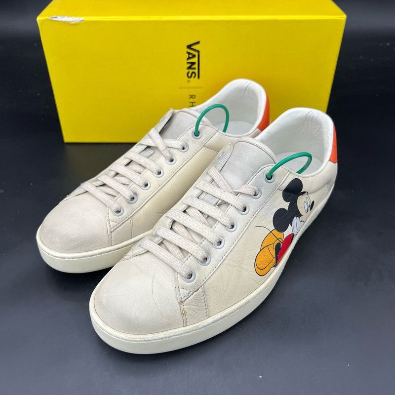 Gucci Gucci Mickey Mouse Ace Sneakers for Men - Size US 8 / EU 41 - 1 Thumbnail