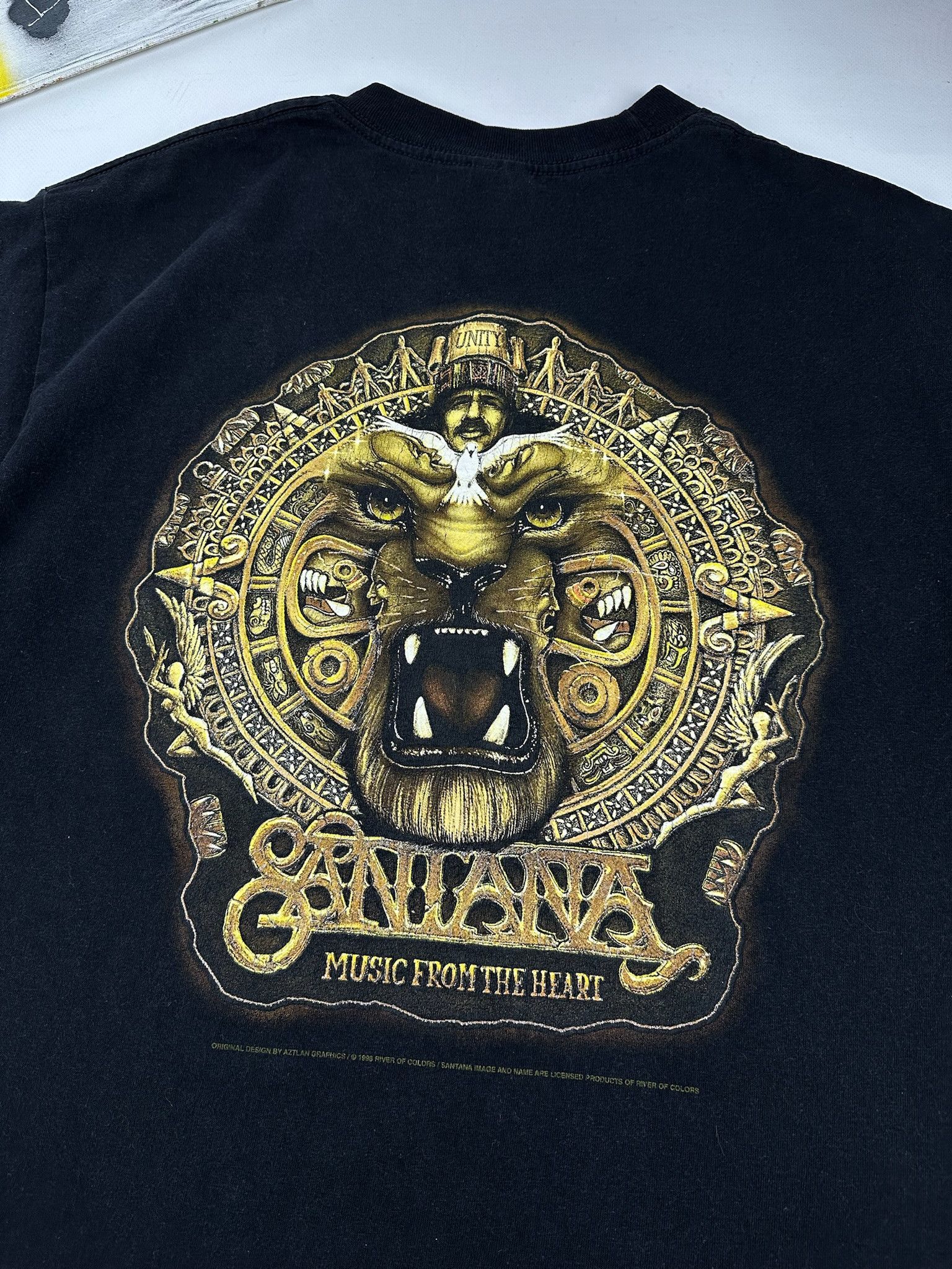 AAA Vintage Santana t-shirt (Jimi Hendrix Bob Marley) Size US L / EU 52-54 / 3 - 5 Thumbnail
