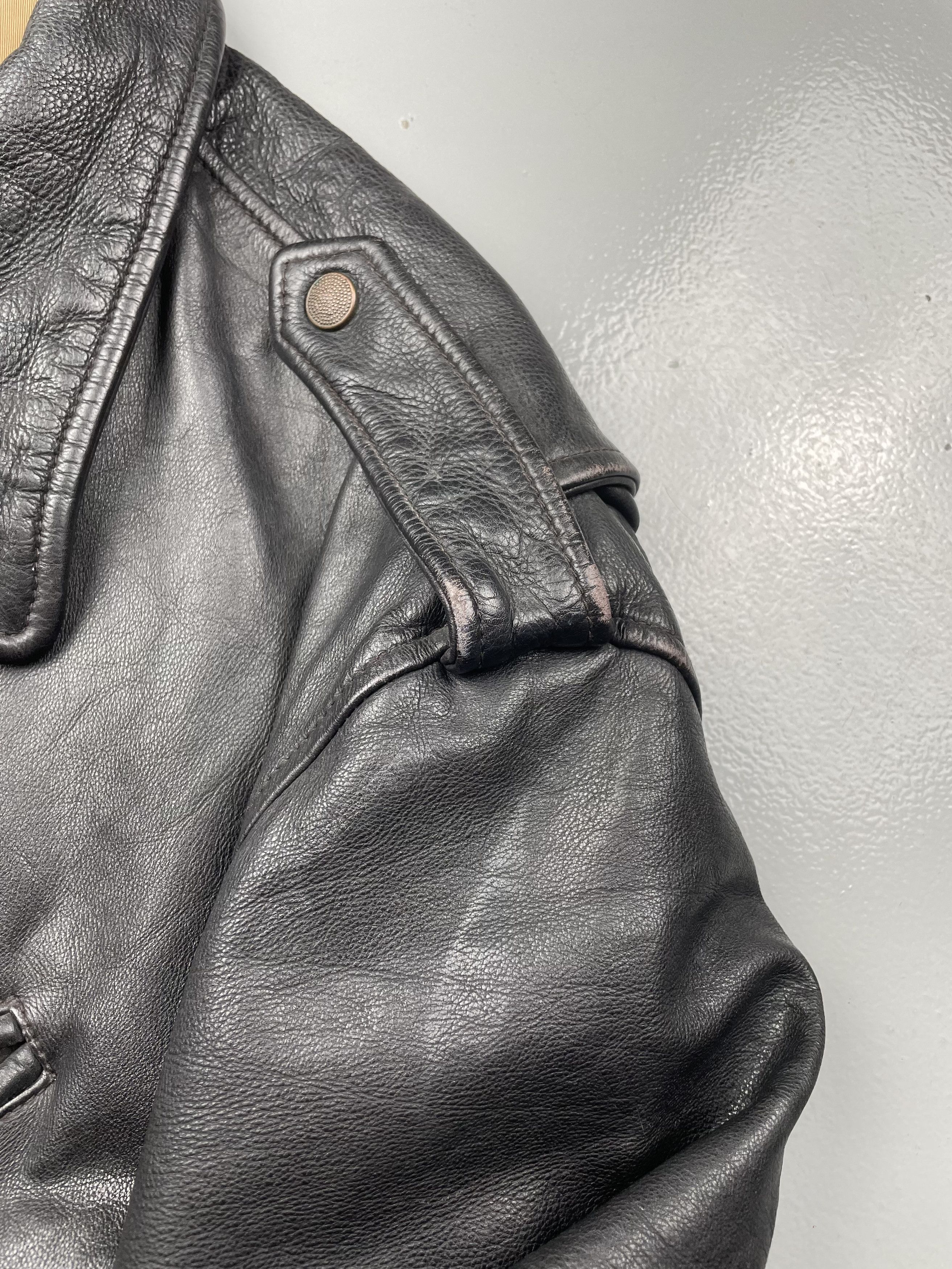 Emporio Armani vintage Emporio Armani 1990's biker Stone Leather jacket Size US L / EU 52-54 / 3 - 9 Thumbnail