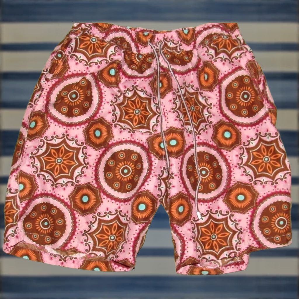 Peter Millar PETER MILLAR Pink Unlined 8" Swim Trunks Shorts Medium M Mens Swim Trunks Pink Unlined 8" M Size US 31 - 1 Thumbnail