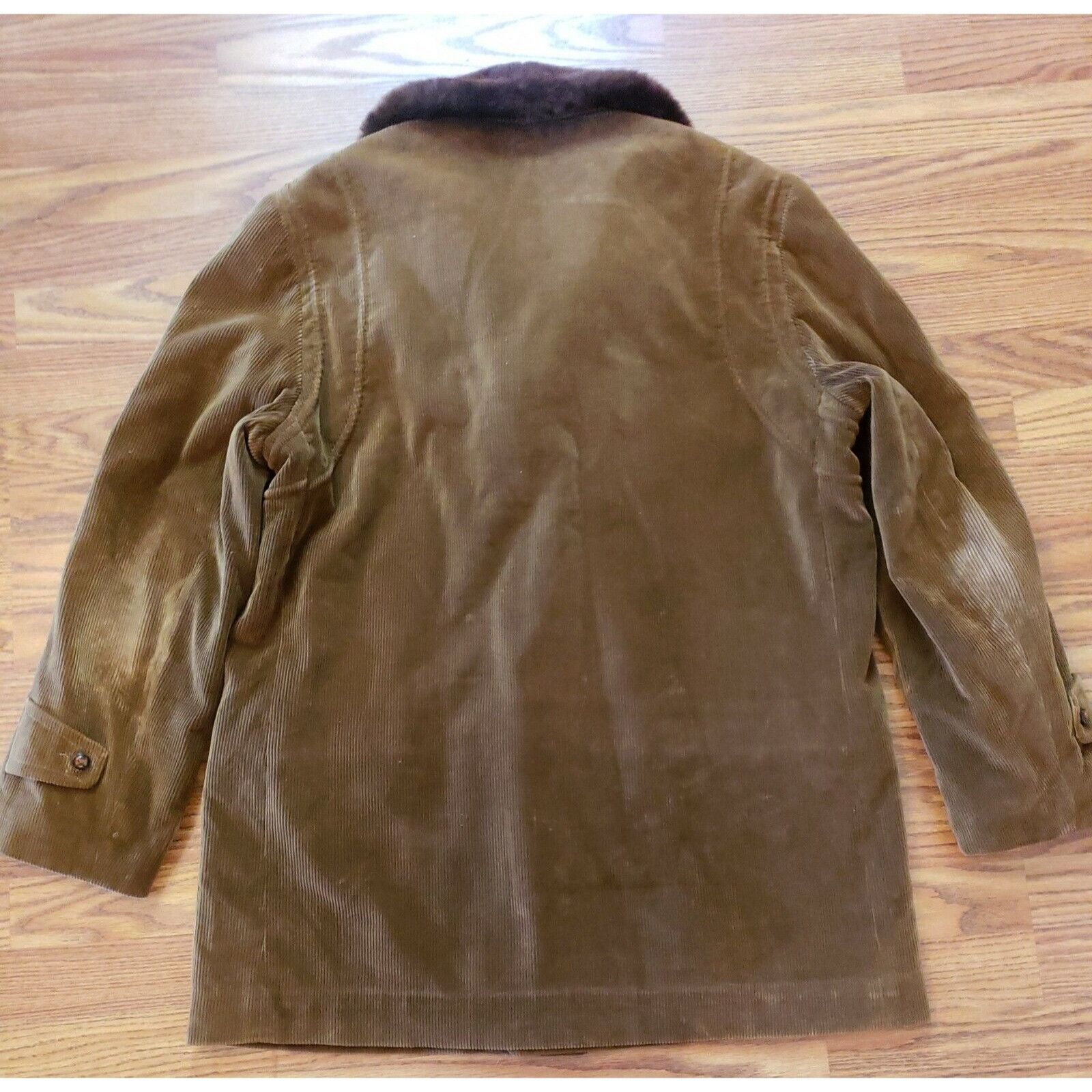 Vintage Vtg Corduroy Rancher Jacket Mens 42 Brown Faux Fur Collar Co Size US M / EU 48-50 / 2 - 7 Thumbnail