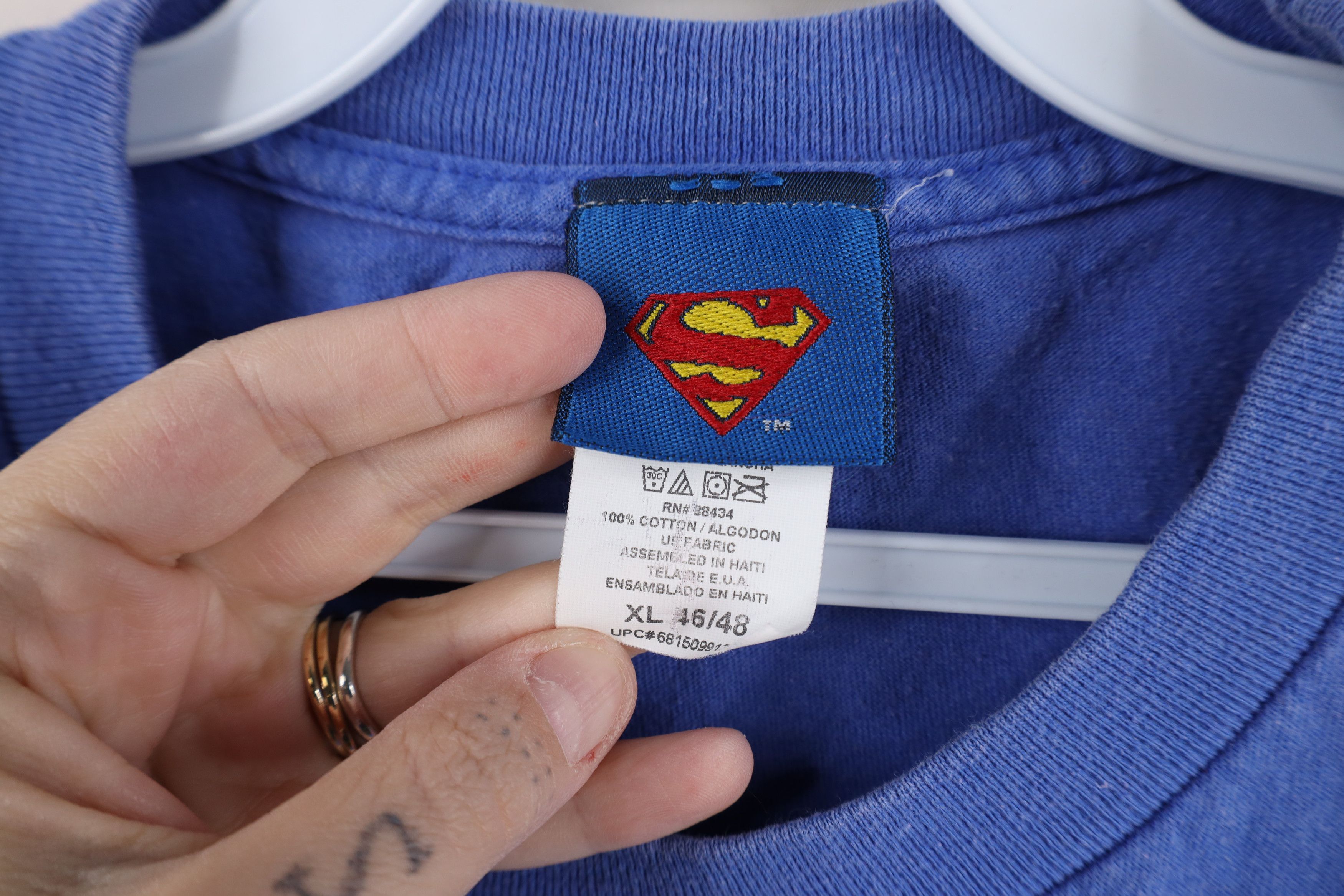 DC Comics Vintage Y2K DC Comics Superman Crest Short Sleeve T-Shirt Size US XL / EU 56 / 4 - 8 Thumbnail