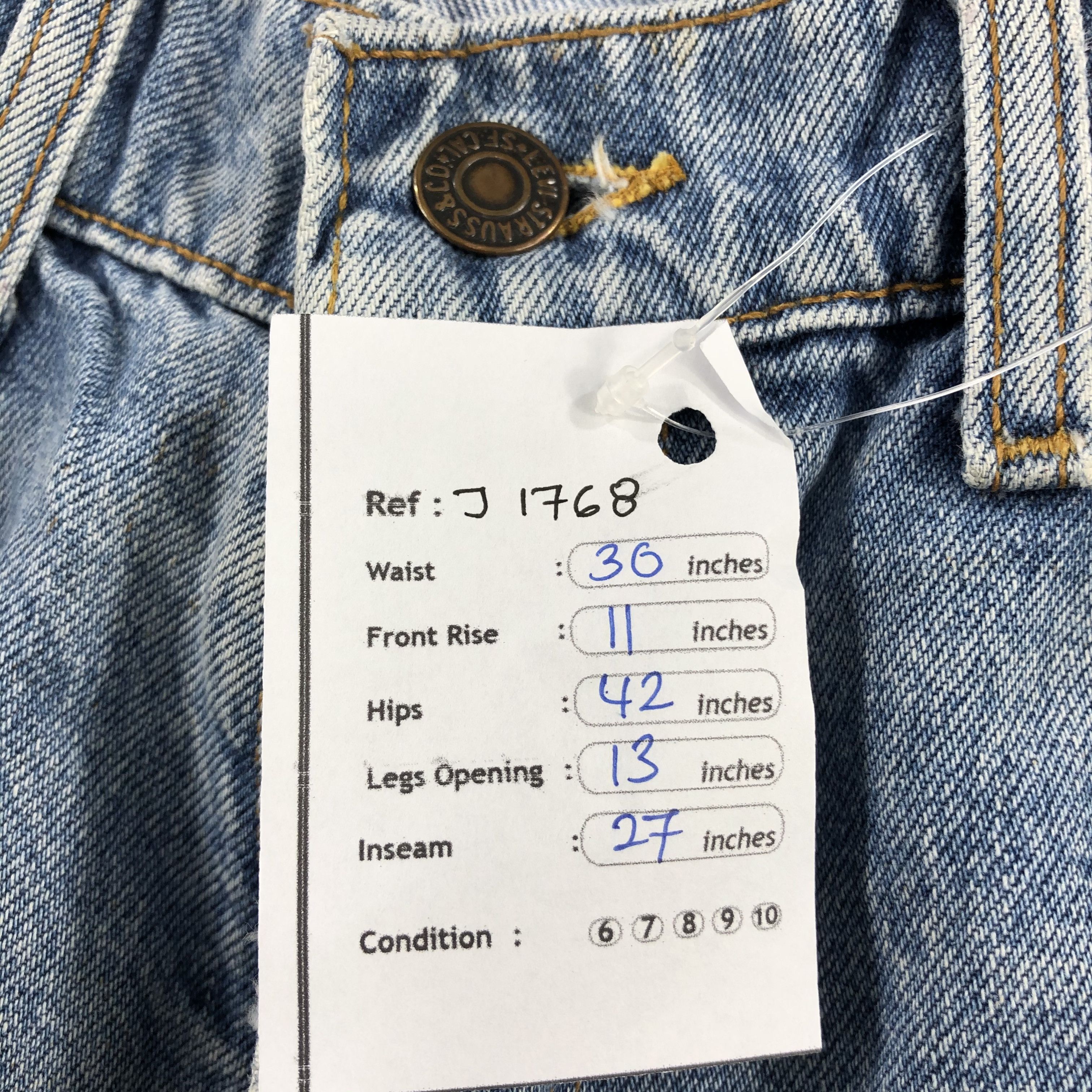 Levi's Vintage 90s Light Wash Levis 626 Jeans-J1768 Size US 30 / EU 46 - 12 Thumbnail