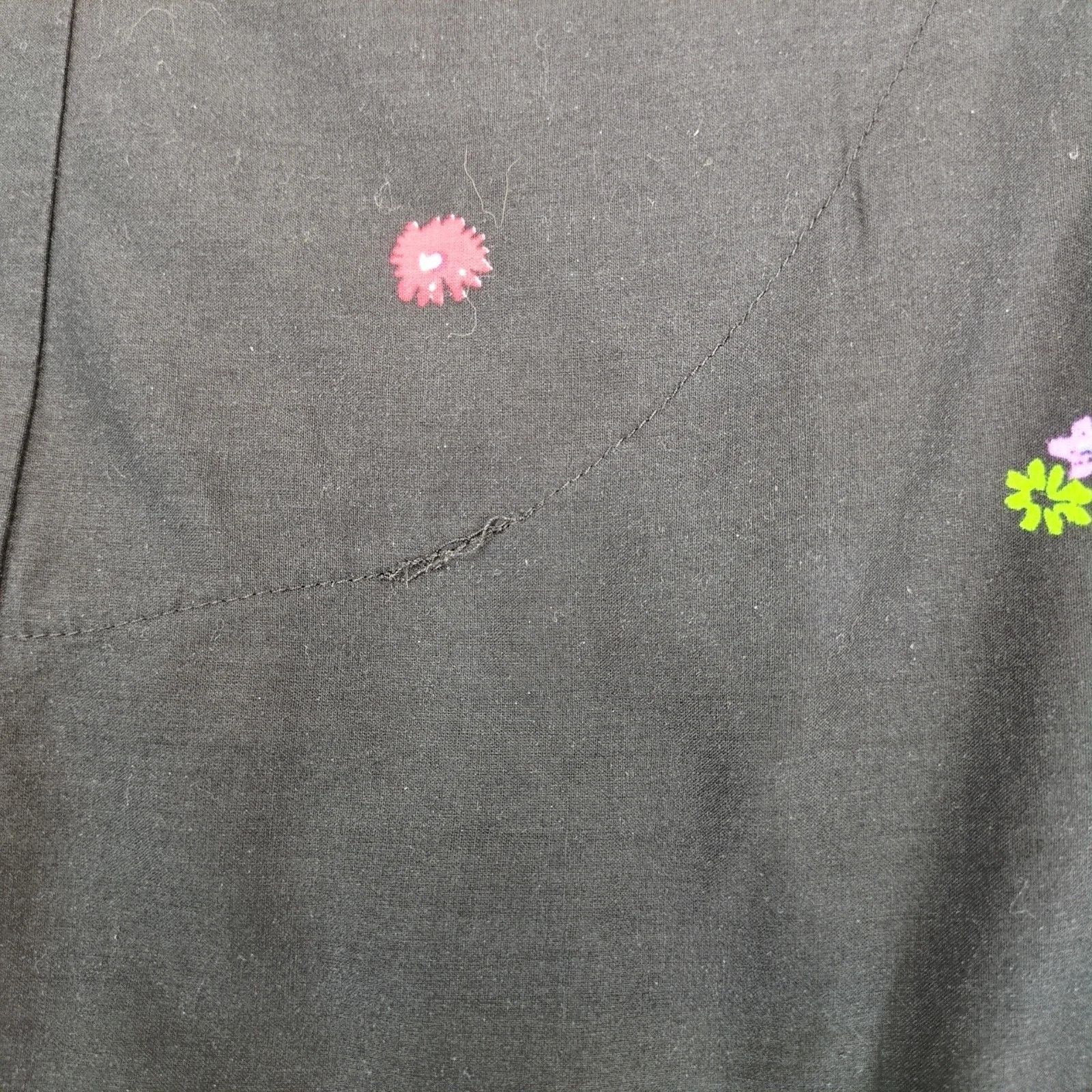 Anthropologie One September Black Floral Blouse Top Petite S Wildflower Size S / US 4 / IT 40 - 8 Thumbnail