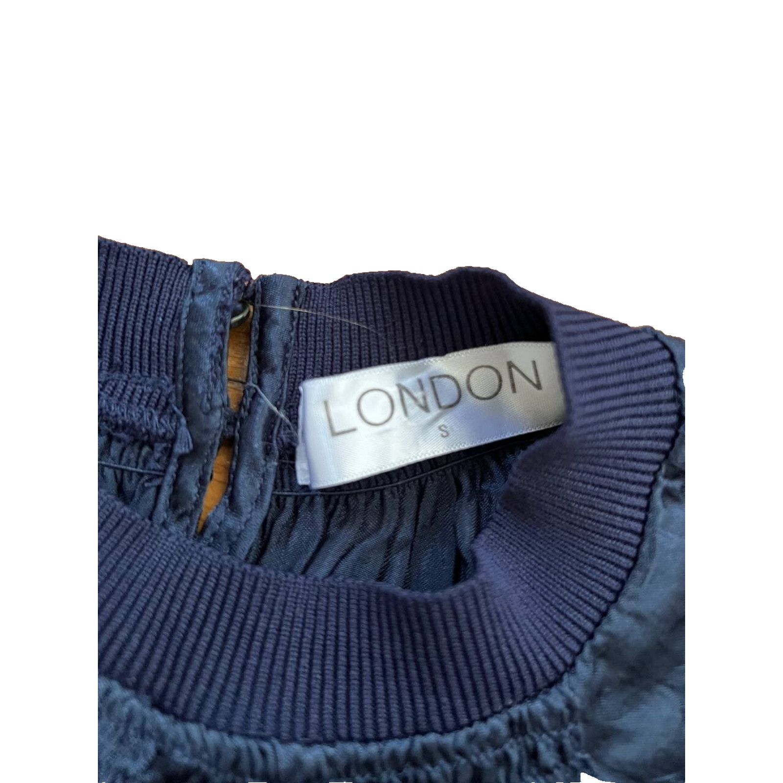 London Fog LONDON Women Blouse Long Sleeve Top Length Navy Smal A000822 Size S / US 4 / IT 40 - 4 Thumbnail