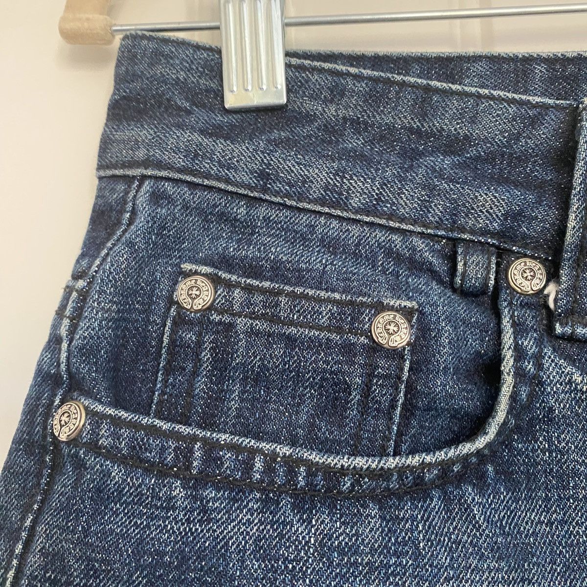 Chrome Hearts Chrome Hearts Cross Patch Denim Shorts Size US 29 - 4 Thumbnail