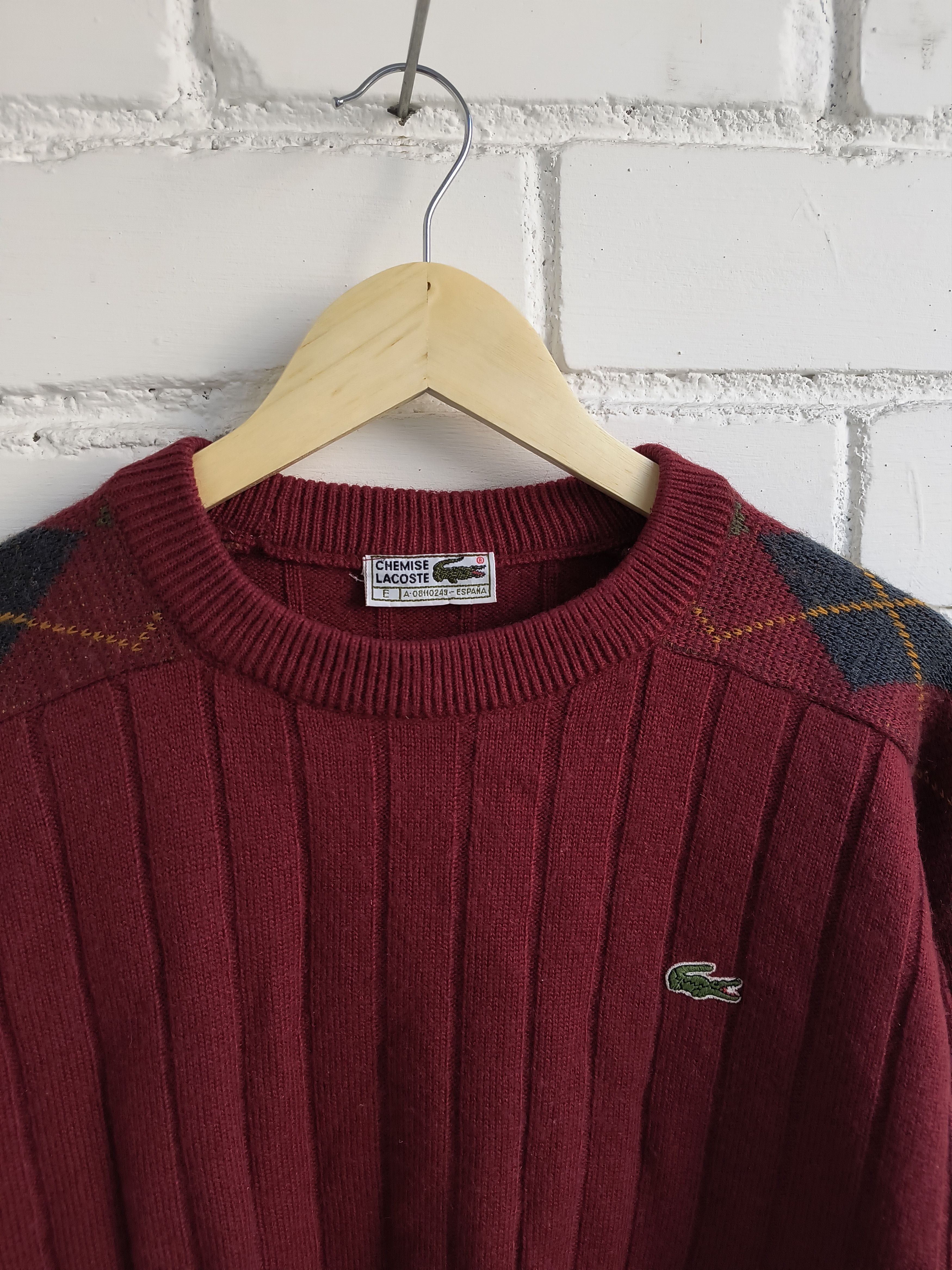 Lacoste Vintage Lacoste Cable Knit Sweater Size US L / EU 52-54 / 3 - 3 Thumbnail