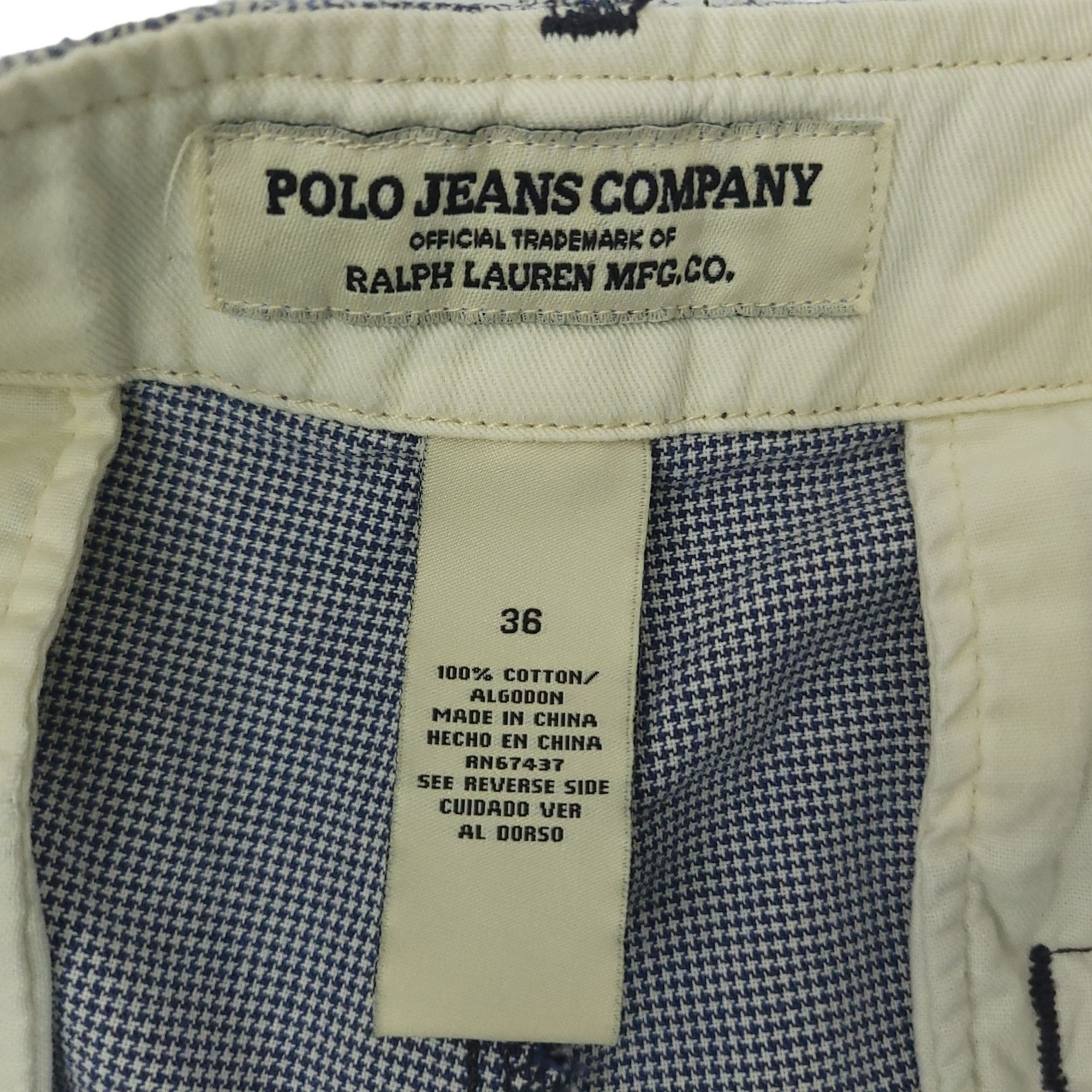 Polo Ralph Lauren Polo Ralph Lauren Jeans Cuffed Shorts Mens 36 Houndstooth Cl Size US 36 / EU 52 - 11 Thumbnail