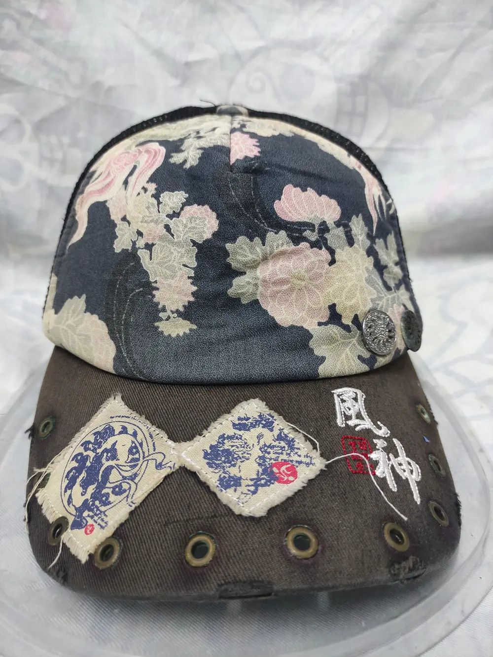 Japanese Brand SUKAJAN JAPANESE ART VINTAGE TRUCKER CAP Size ONE SIZE - 2 Thumbnail