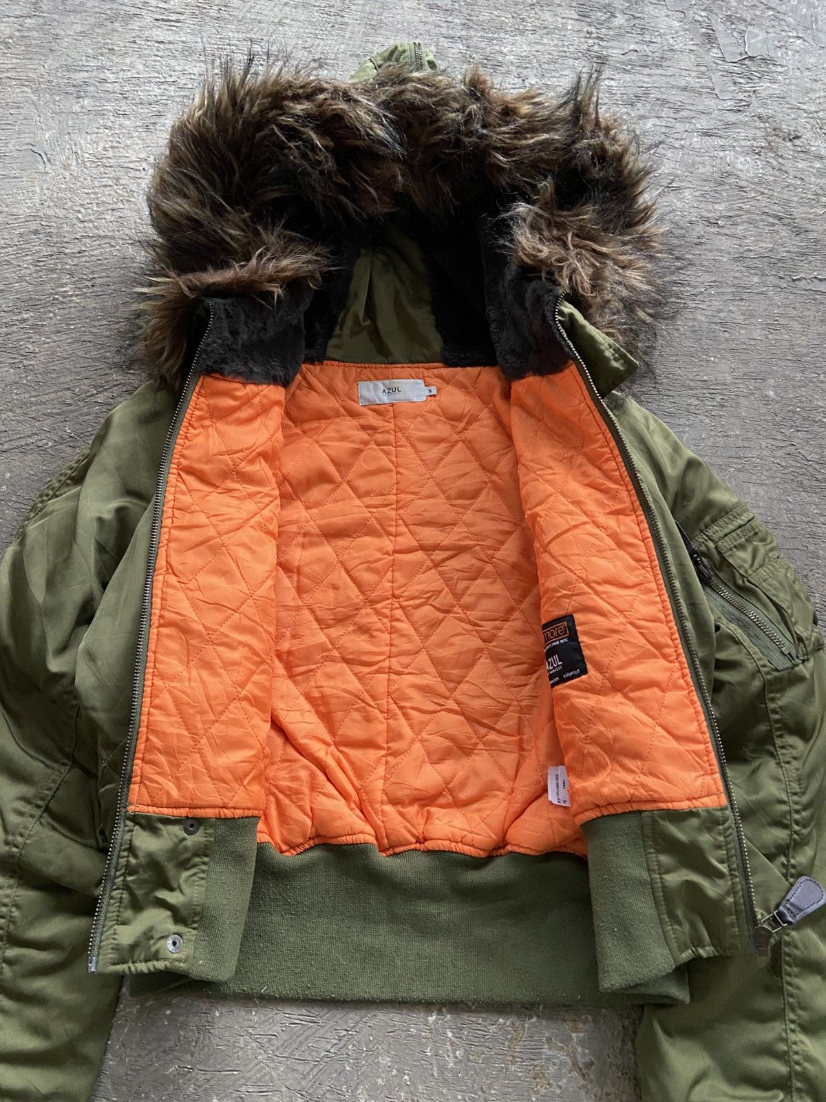 14th Addiction 2000s Azul by Moussy - Cyber Apocalypse Style Fur Jacket Size US S / EU 44-46 / 1 - 4 Thumbnail