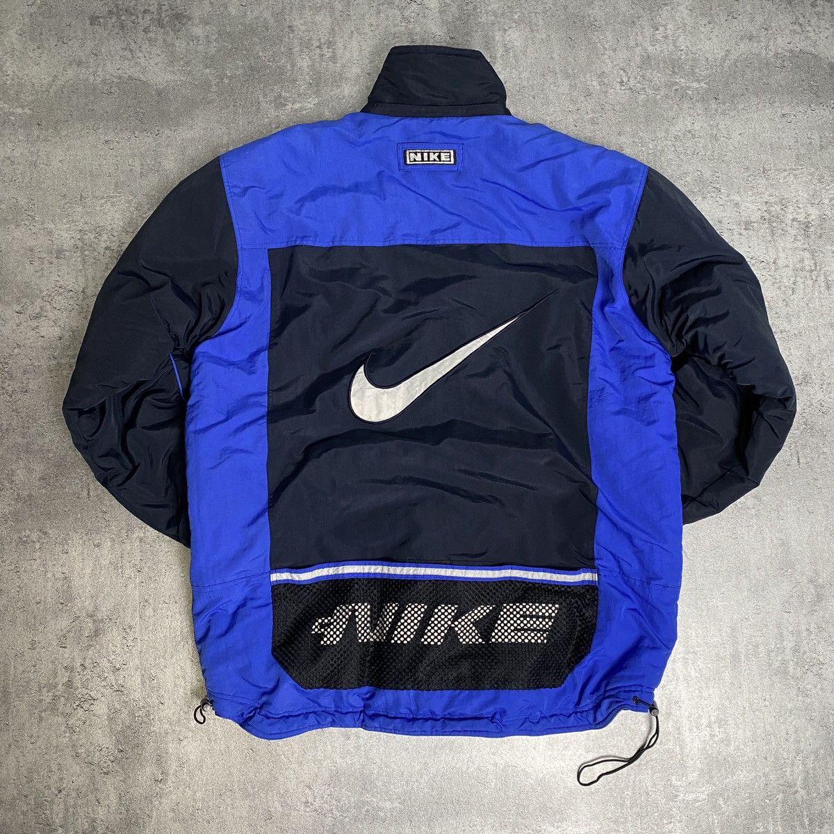 image of Andre Agassi x Nike 90's Nike X Agassi Heavy Jacket Black Blue 2-Sided Size Xxl in Black/Blue, Men'
