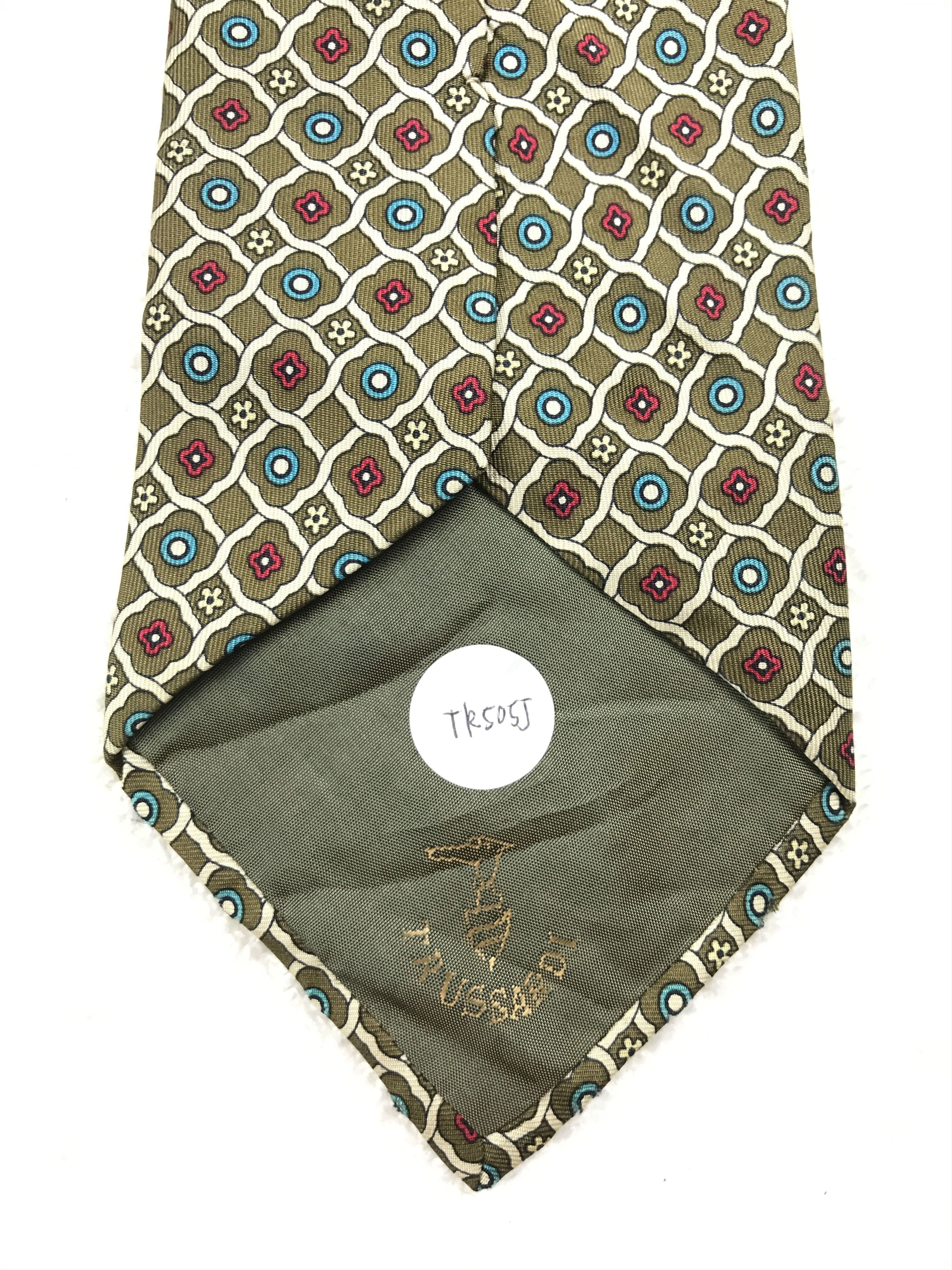 Trussardi × Vintage Vintage Trussardi Silk Necktie Size ONE SIZE - 9 Thumbnail