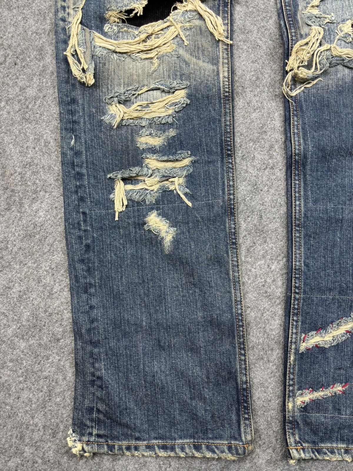 Ego Tripping 💥Super Distressed Style💥Ego Tripping Heavy Denim F841 Size US 34 / EU 50 - 8 Thumbnail