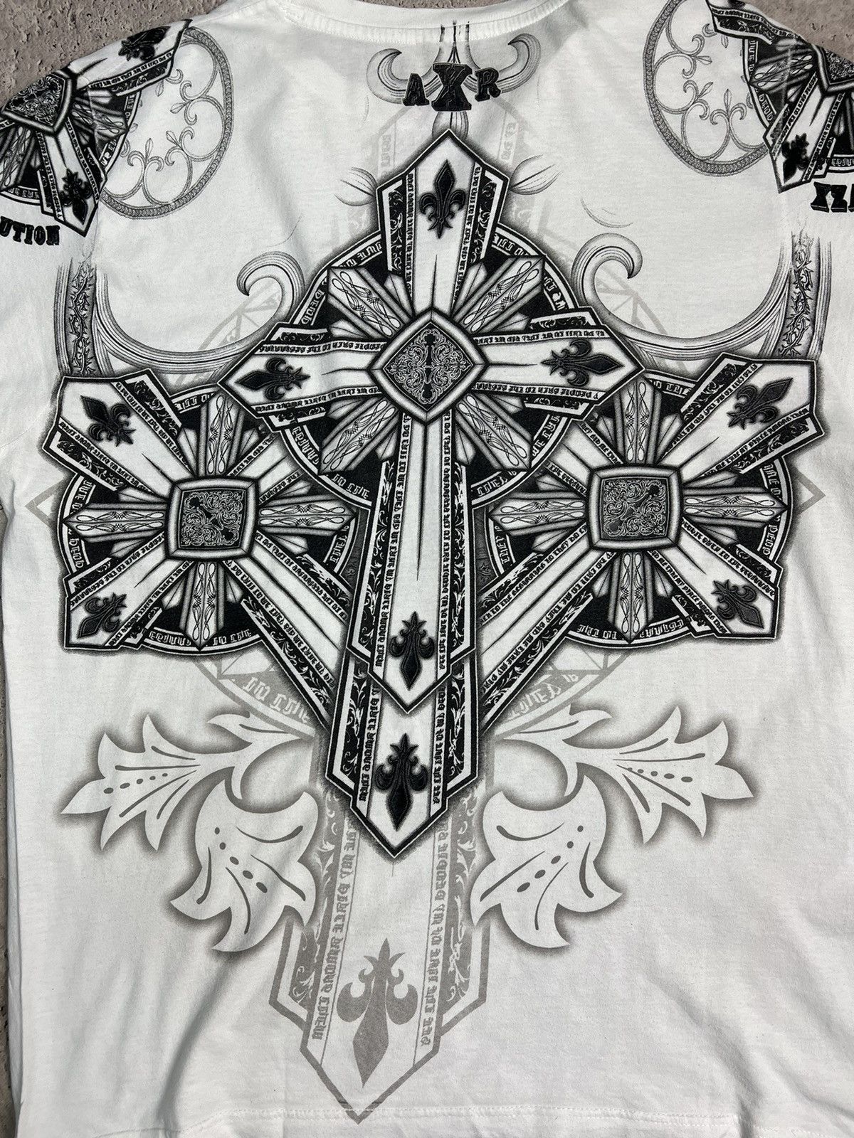 Affliction × Vintage Vintage Gray Affliction Y2K Cyber Jessie Pinkman T Shirt Size US XL / EU 56 / 4 - 3 Thumbnail