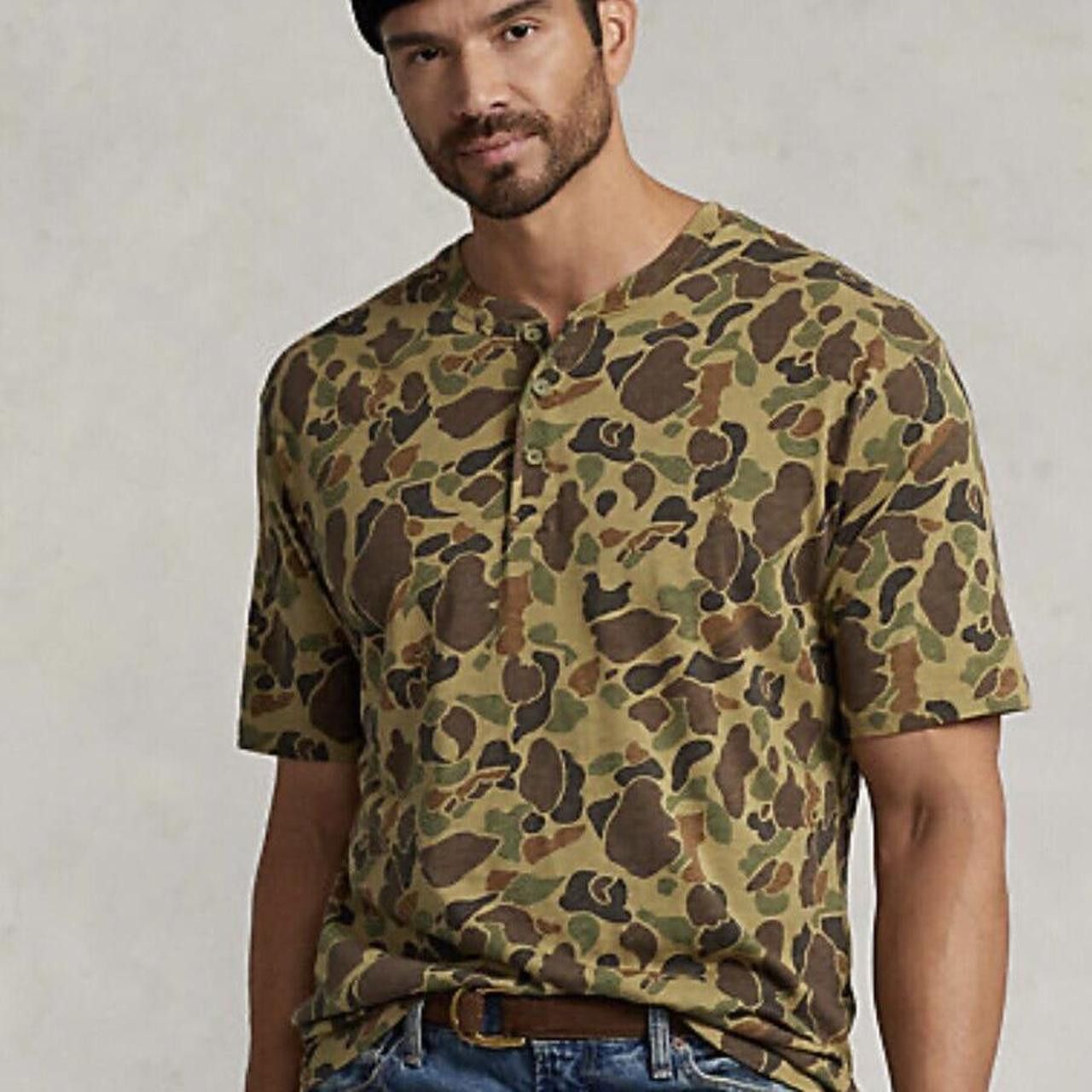 Polo Ralph Lauren Polo Denim & Suppy Ralph Lauren Camo Henley Shirt XL Size US XL / EU 56 / 4 - 5 Thumbnail