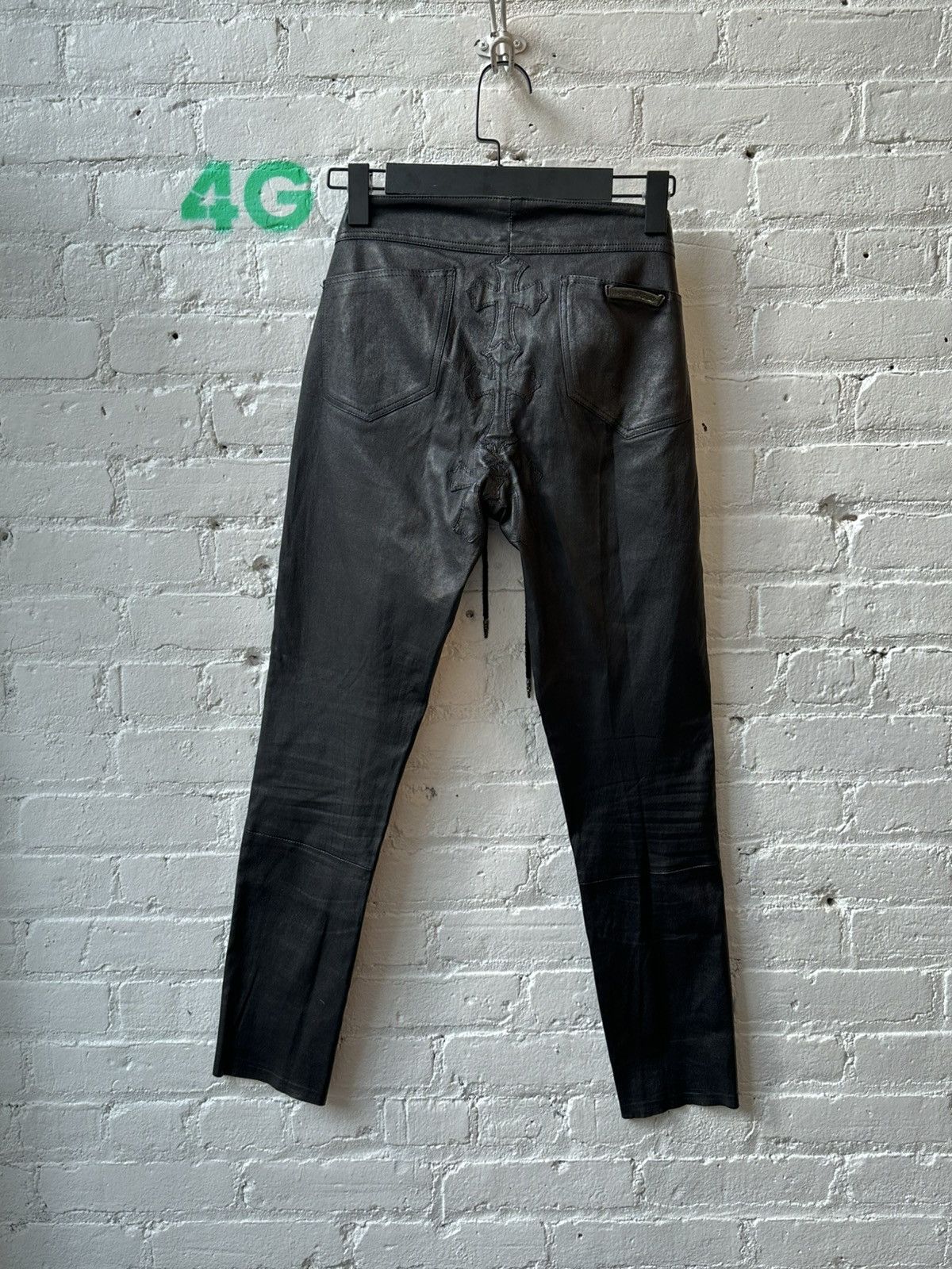 Chrome Hearts CHROME HEARTS JESSIE JO STARK PANTS leather cross patch jean Size 28" / US 6 / IT 42 - 1 Thumbnail